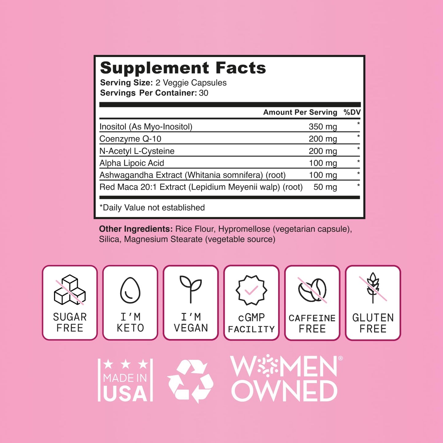 SELF NUTRITION Fertility Support for Women 60 Capsules