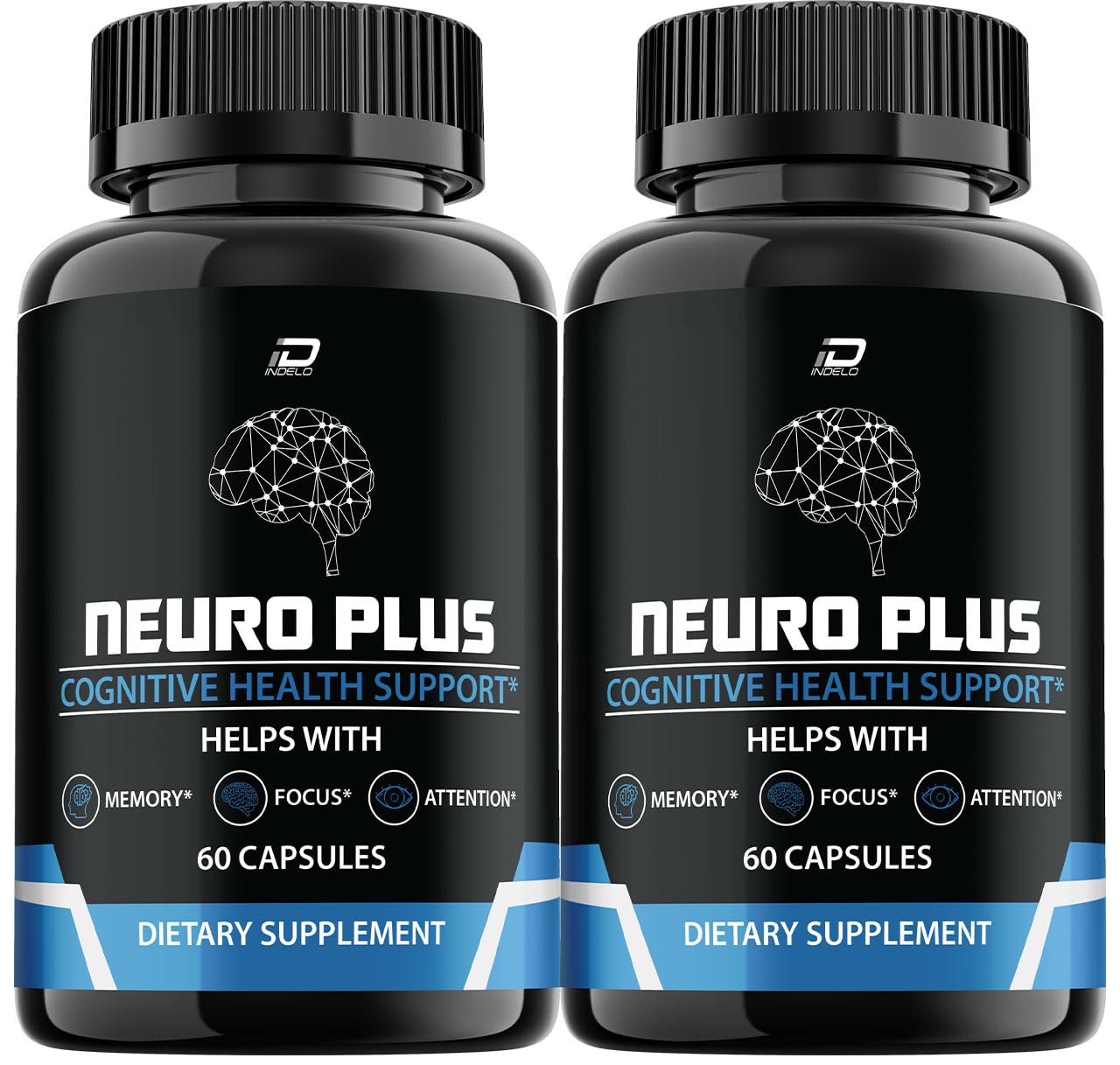 Indelo Neuro Plus Brain Supplement Capsules, 120 Capsules