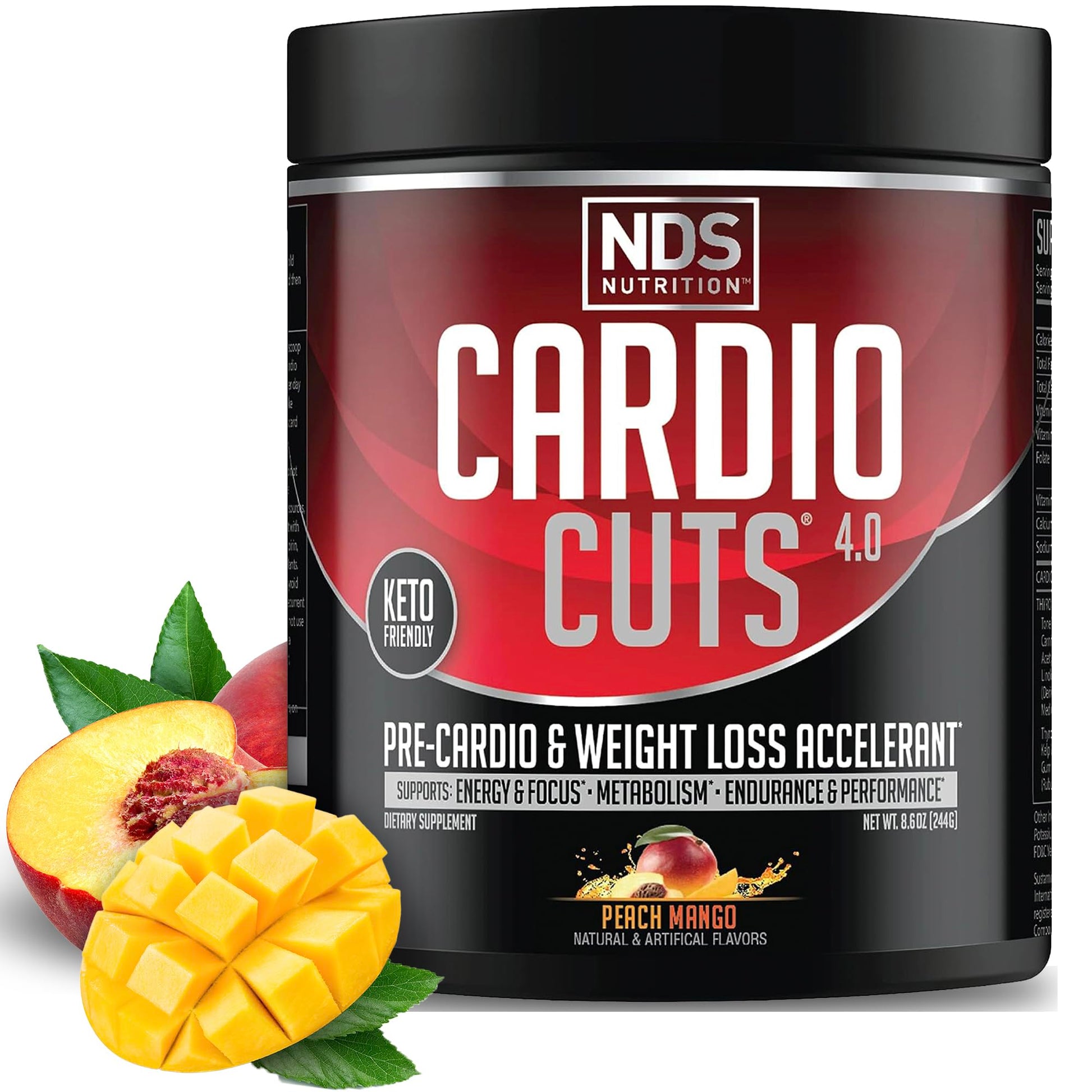 NDS Nutrition Cardio Cuts 4.0 Peach Mango Powder 8.6 Ounce