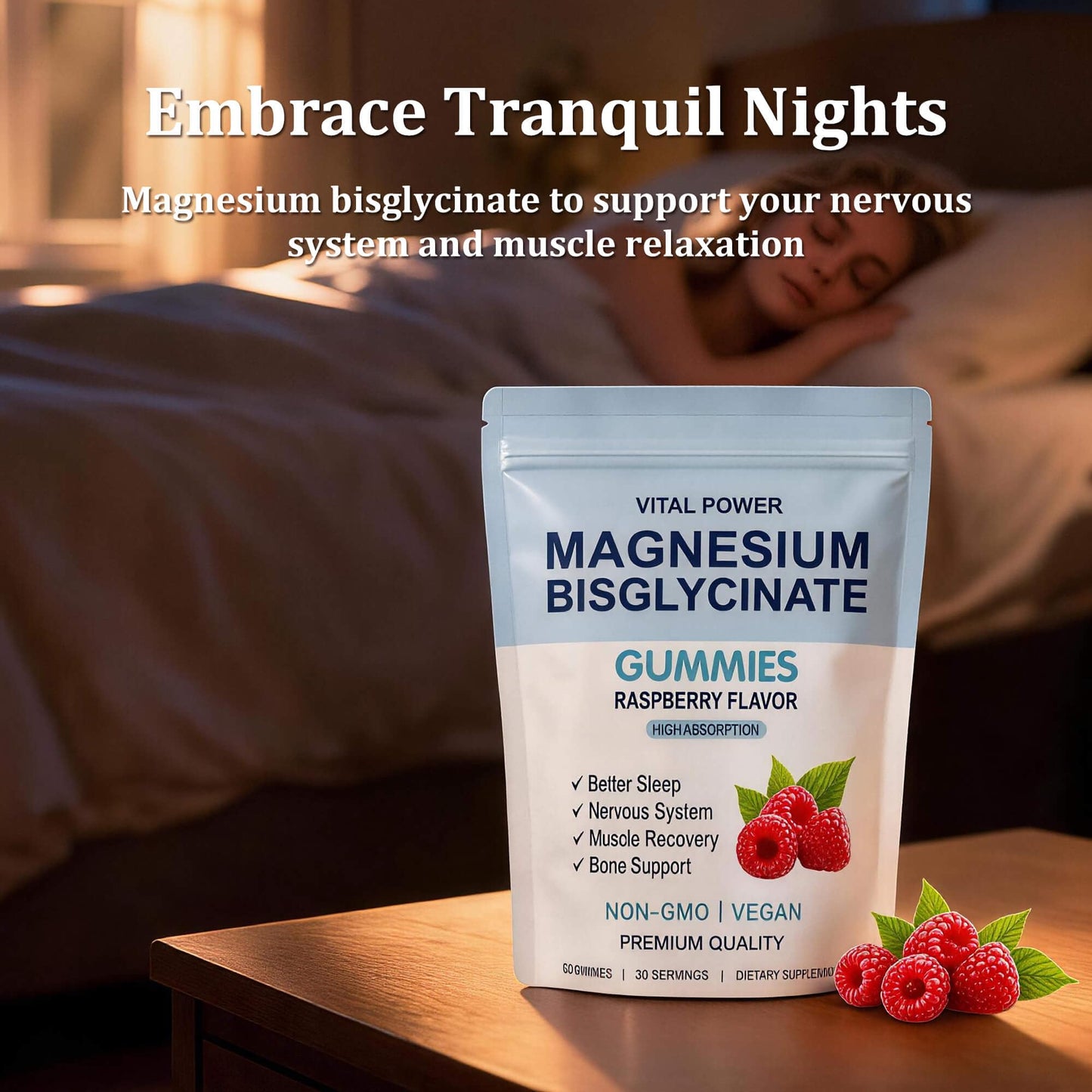 LithCiphi Magnesium Bisglycinate Gummies 60 Count