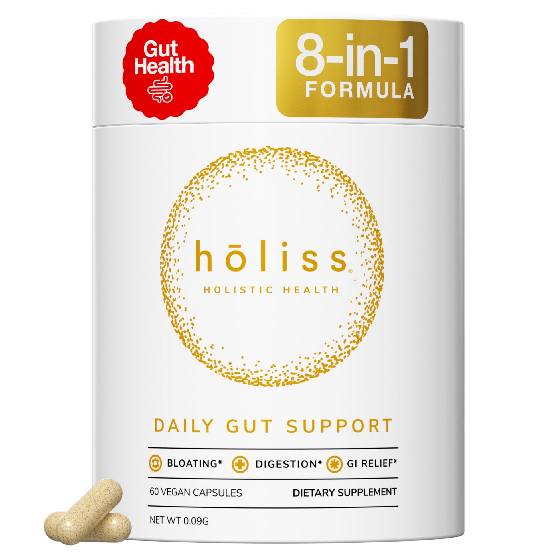 HOLISS Daily Gut Health Capsules, 60 Capsules