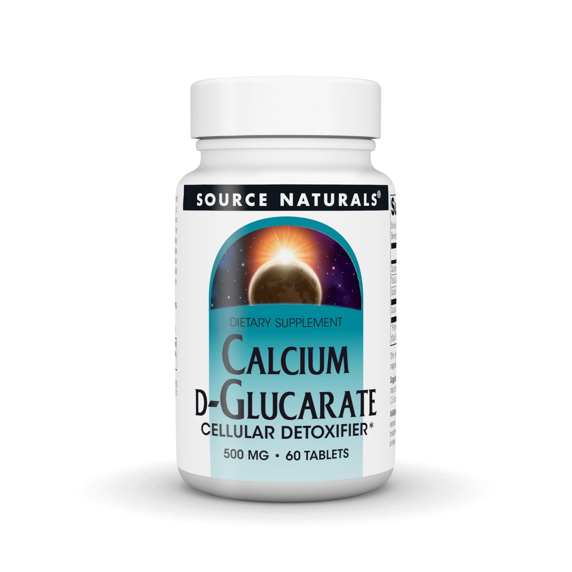 Source Naturals Calcium D-Glucarate, Cellular Detoxifier 500 mg 60 Tablets