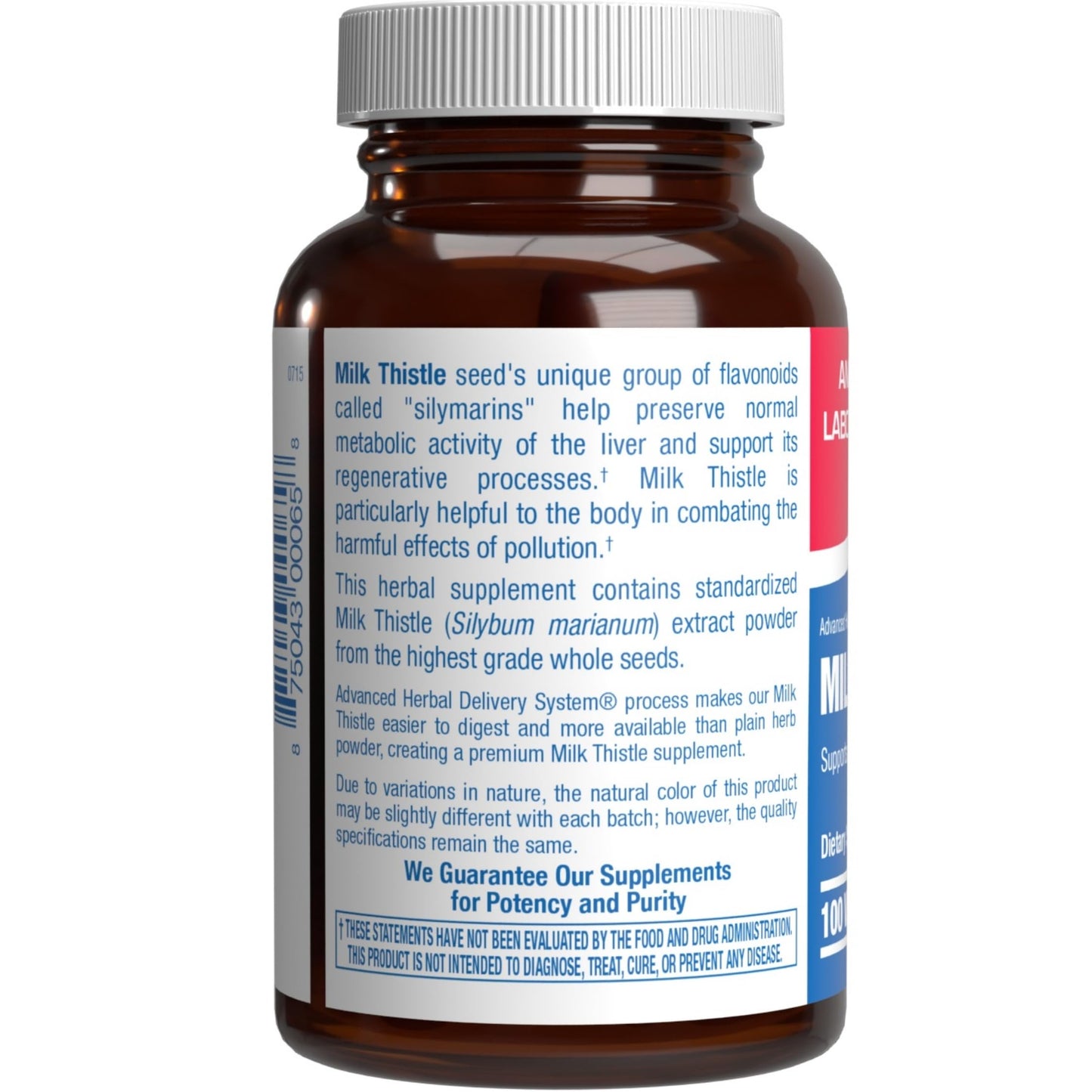 Anabolic Laboratories Silymarin Milk Thistle Extract Capsules, 100 Count