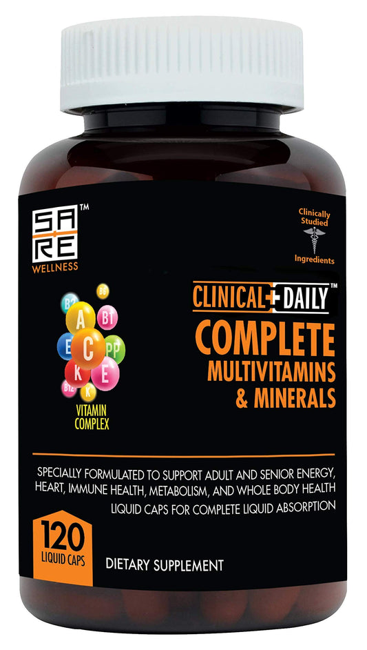 Clinical Daily Complete Whole Food Multivitamin Supplement for Women & Men Capsules, 120 Count