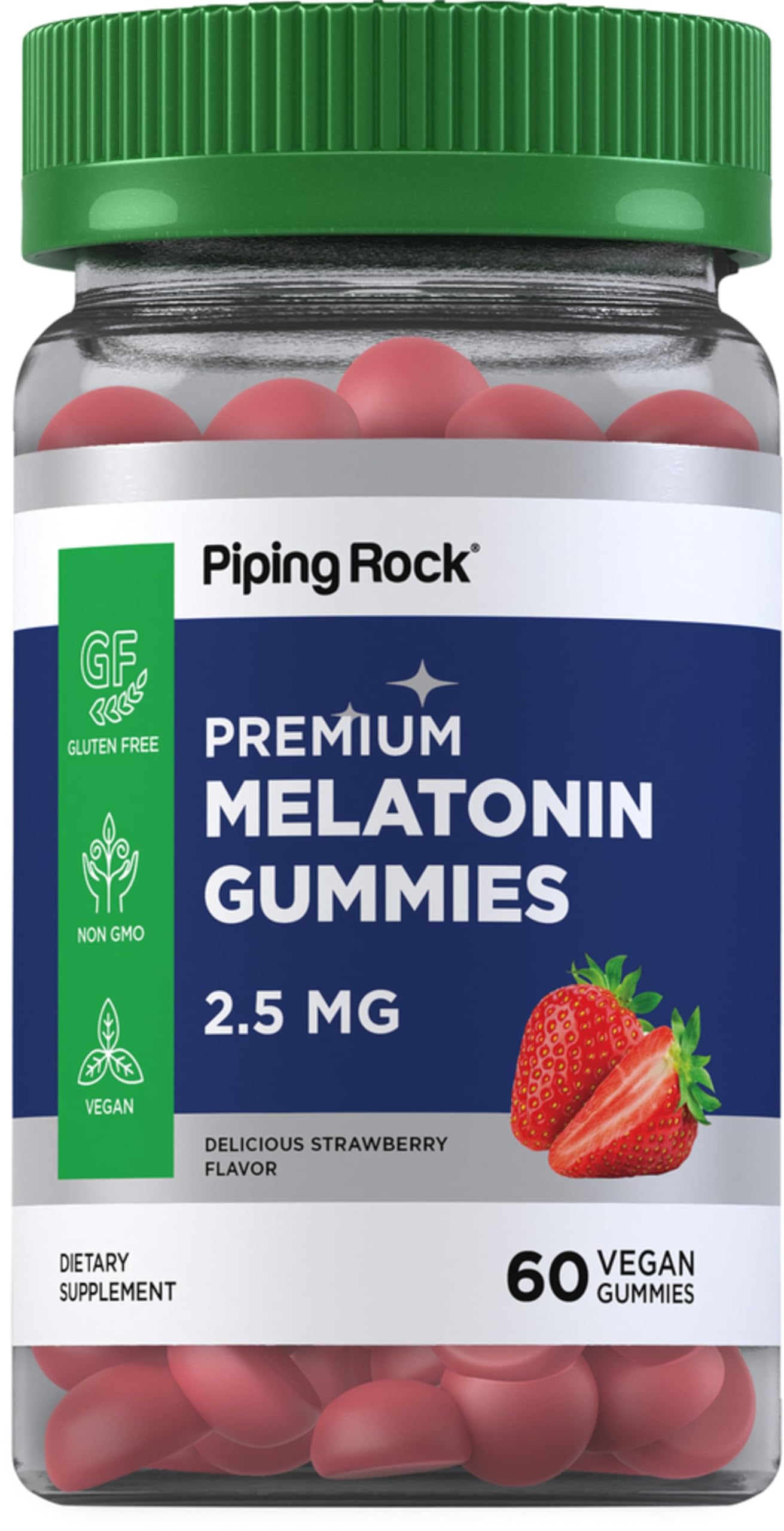 Piping Rock Melatonin Gummies 2.5 mg, 60 Count