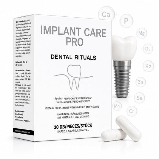 Dental Rituals Implant Care PRO Bone & Teeth Mineral Complex with Vitamin D3 + K2, Calcium, Magnesium, Zinc & Trace Minerals, Supports Normal Bones and Teeth, 30 Tablets