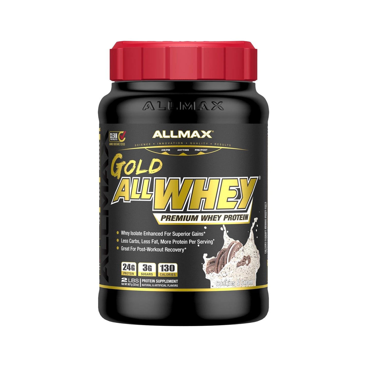 ALLMAX AllWhey Gold Whey Protein Powder Cookies & Cream 32