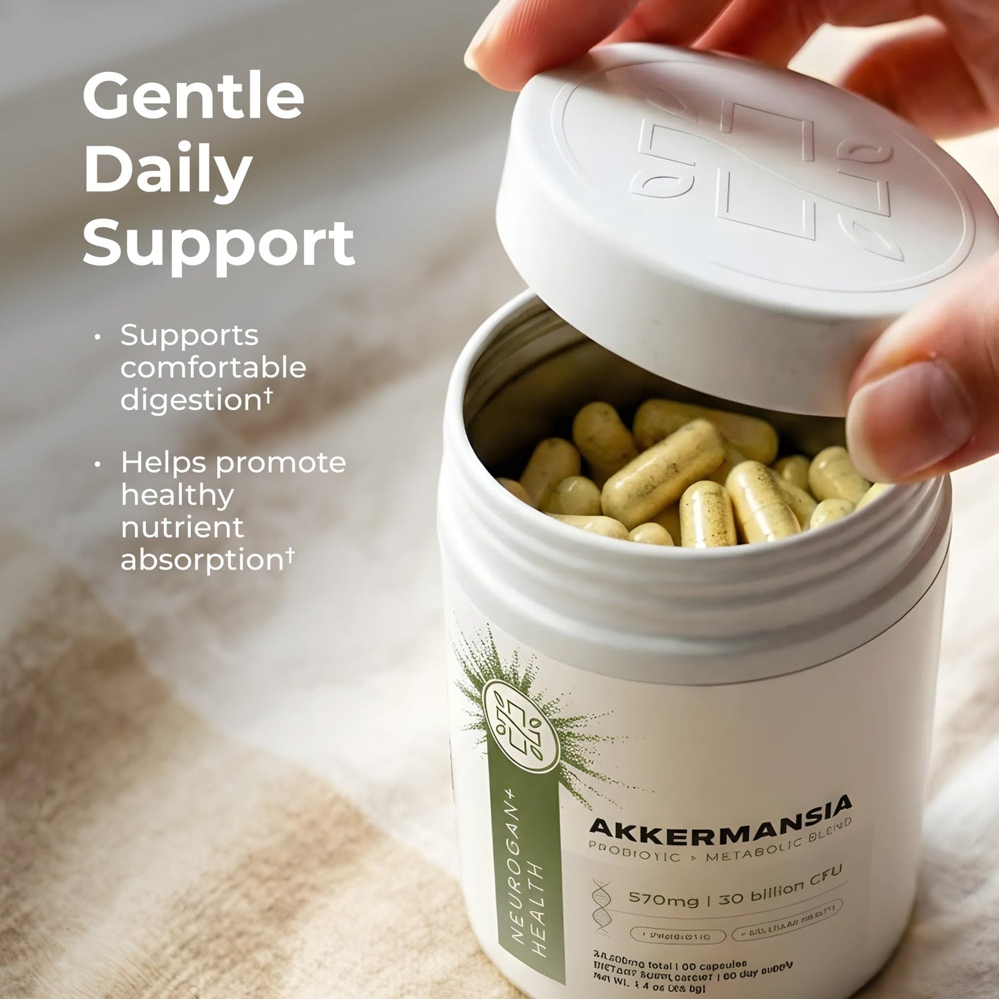 Neurogan Akkermansia Muciniphila Postbiotic - 30 Billion AFU Capsule 60 Count