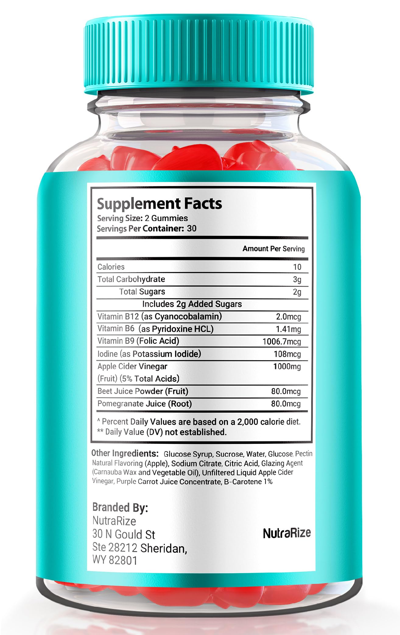 NutraRize Keto Pharma Keto ACV Gummies, Advanced Formula, 1000mg Apple Cider Vinegar, 180 Gummies