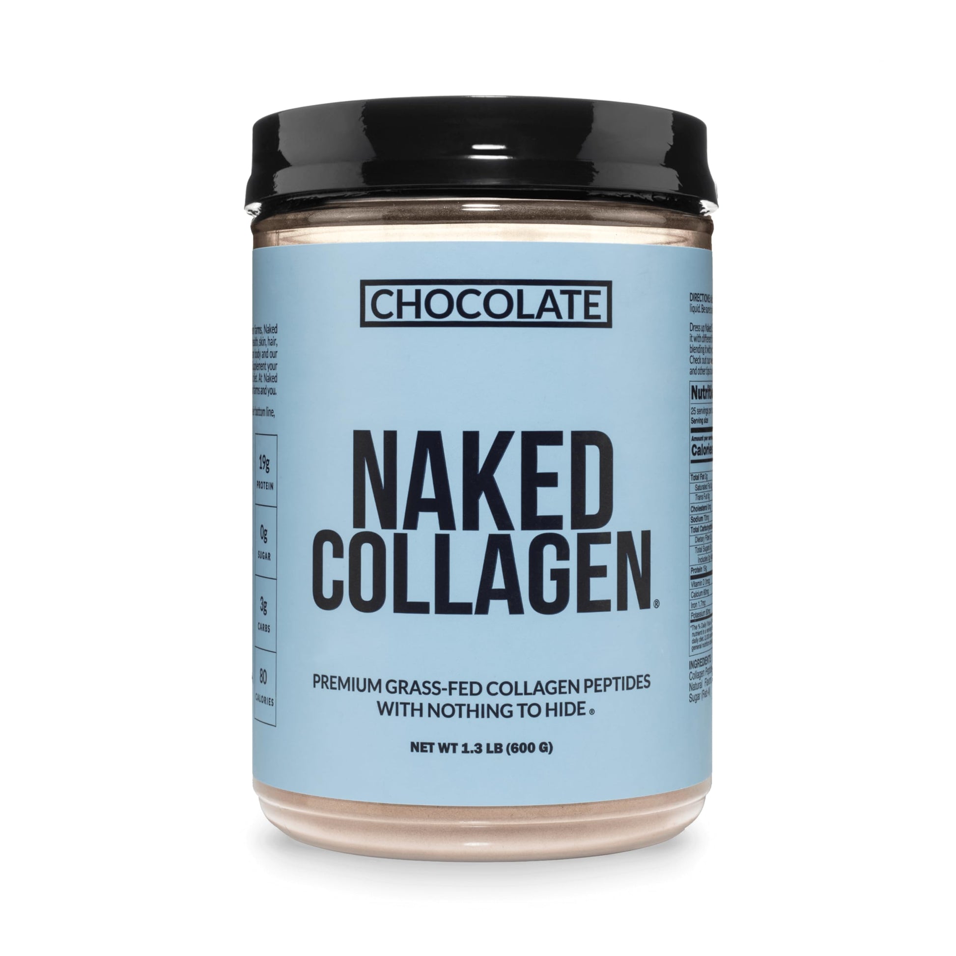 NAKED Chocolate Collagen Peptides Protein Powder, 20oz