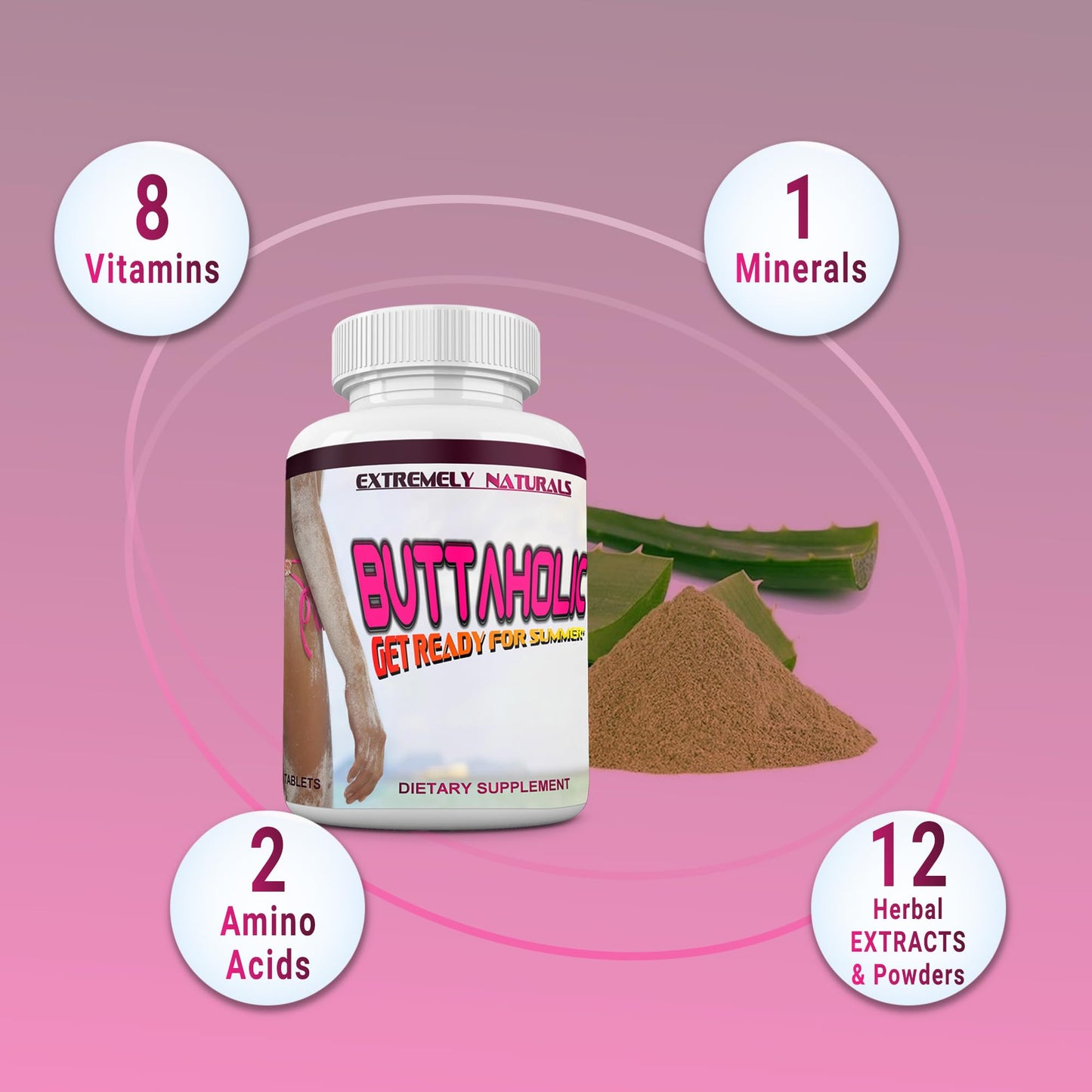 EXTREMELY NATURALS Buttaholic Female Butt Enlargement Pills 60 Tablets