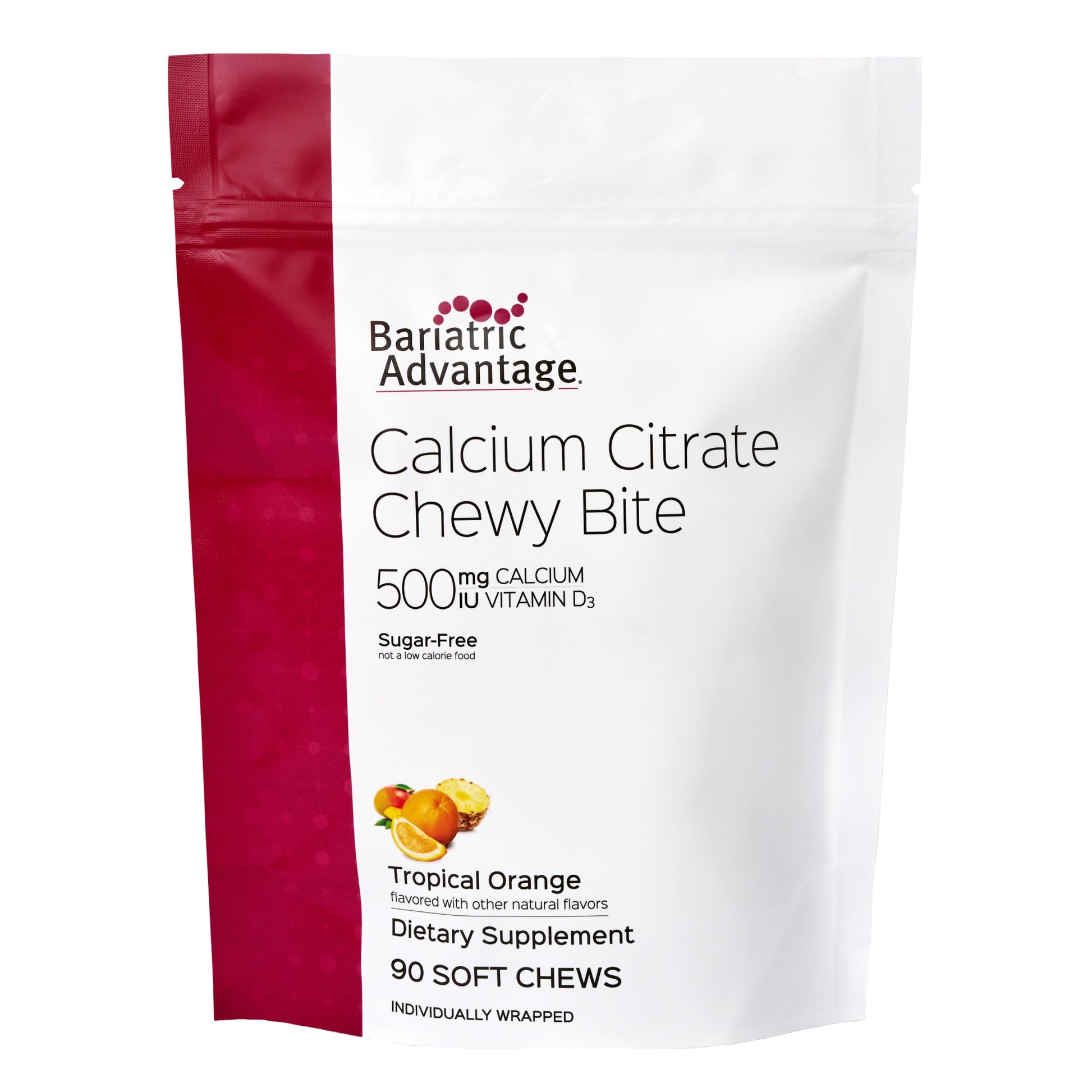 Bariatric Advantage Calcium Citrate Chewy Bites 500 mg Gummy 90 Count