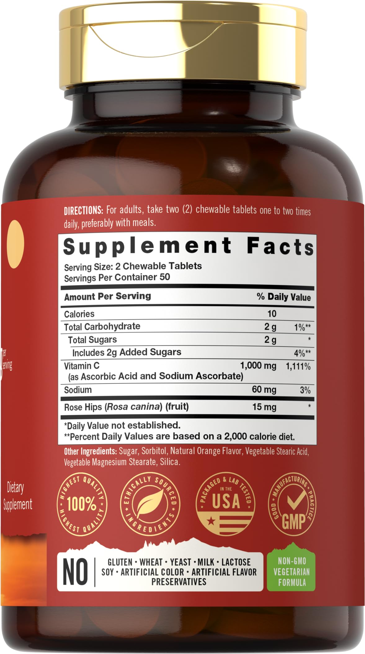 Carlyle Vitamin C Tablet Chewable 100 Tablets