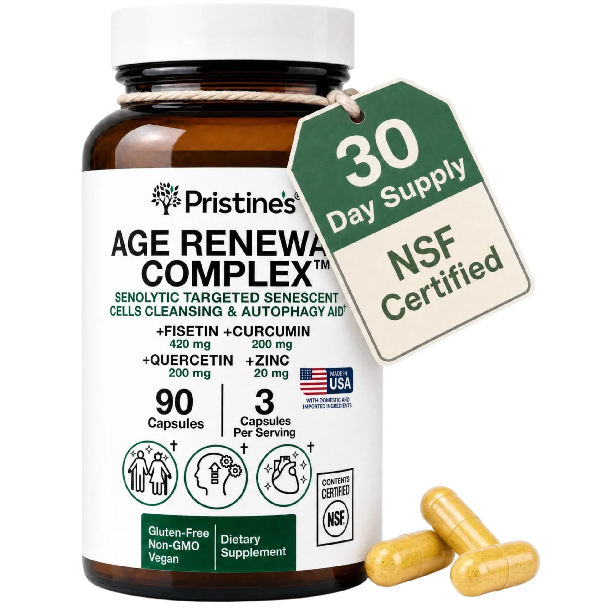 PRISTINE'S Age Renewal Complex Capsules 90 Count