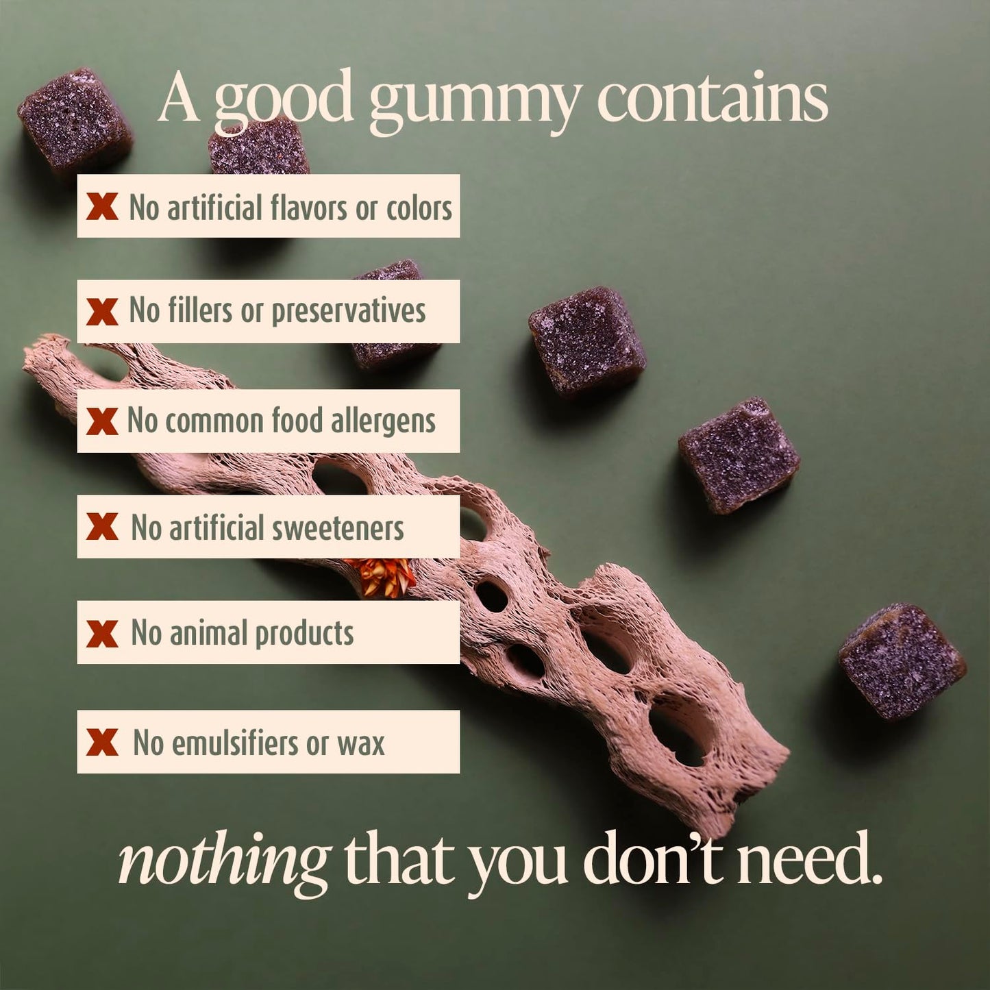 The Whole Difference Ashwagandha, Reishi Mushroom and Holy Basil Gummies 30 Count