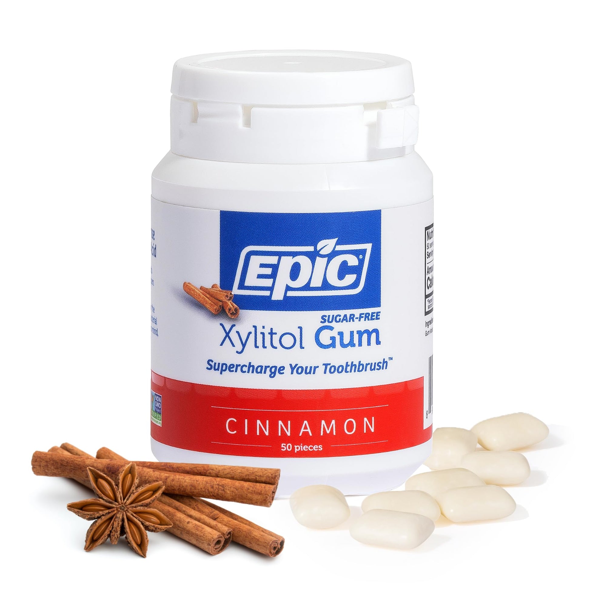 Epic Xylitol Cinnamon Gum Tablet, 50 Tablets