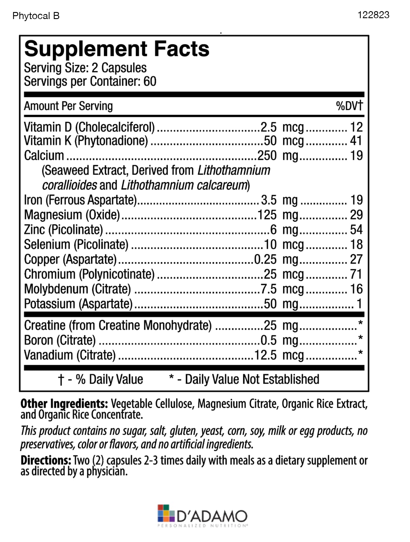 D'Adamo Personalized Nutrition Optimal Health Stack Capsules, 120 Count