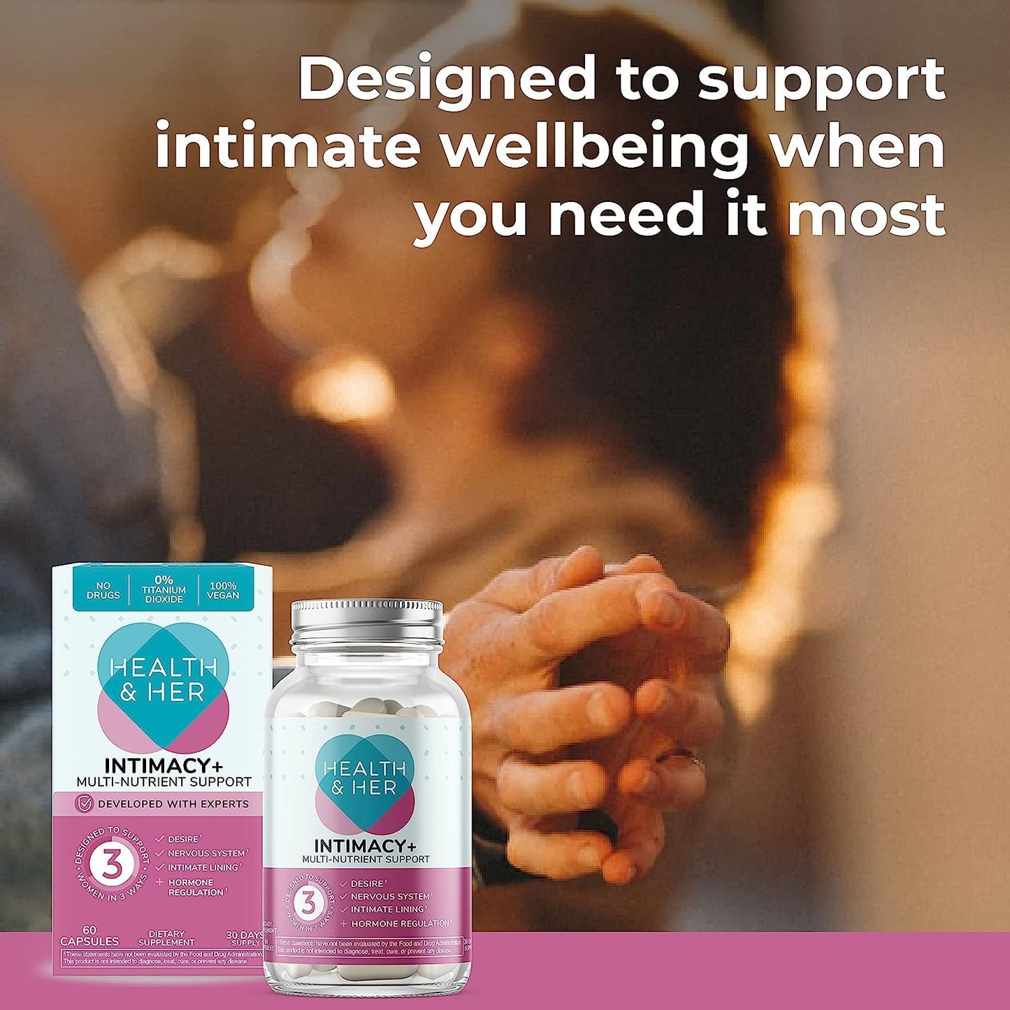 Health and Her Intimacy+ Multi-Nutrient Supplement Support for Women, Capsule, 60 Count