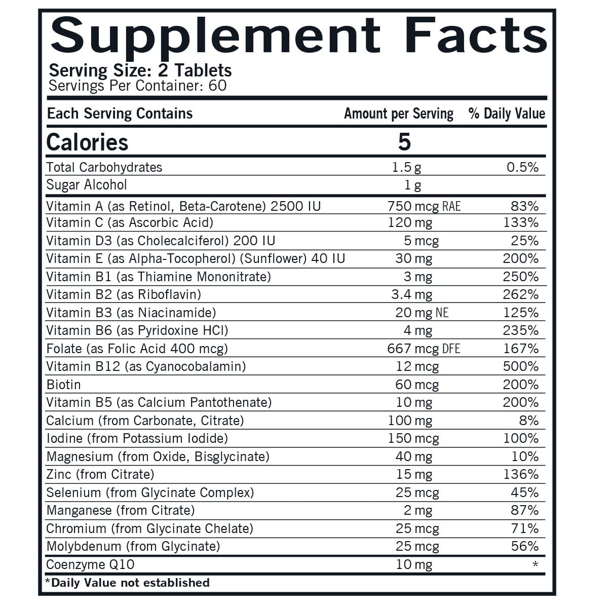 Kirkman Children's Chewable Multivitamin & Mineral Tablet 120 Count