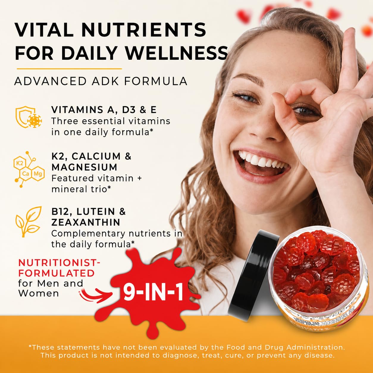 WELVIUM Vitamin D3 K2 60 Gummies