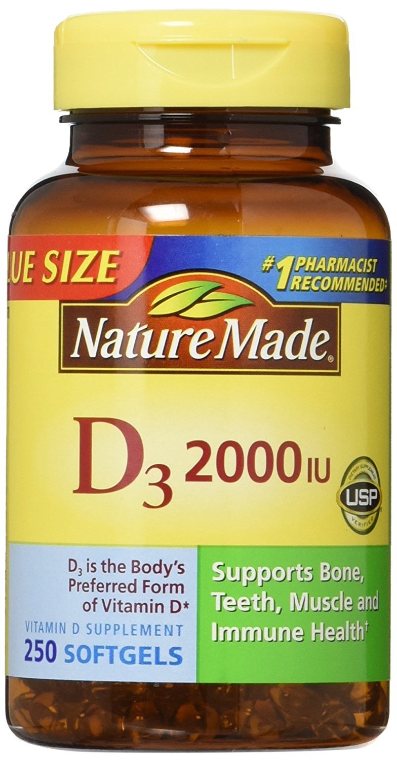 Nature Made Vitamin D3 2000 IU Softgels 500