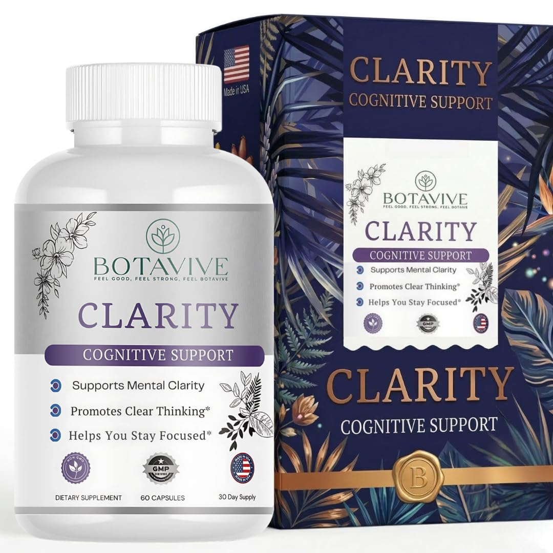 Botavive Clarity Menopause Support Supplement – Brain & Mood Formula with DHA, Bacopa & GABA – 60 Capsules