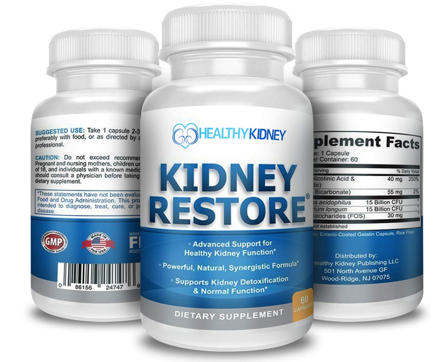 Kidney Restore Natural Kidney Cleanse to Support Kidney Function and Detox Capsule 180