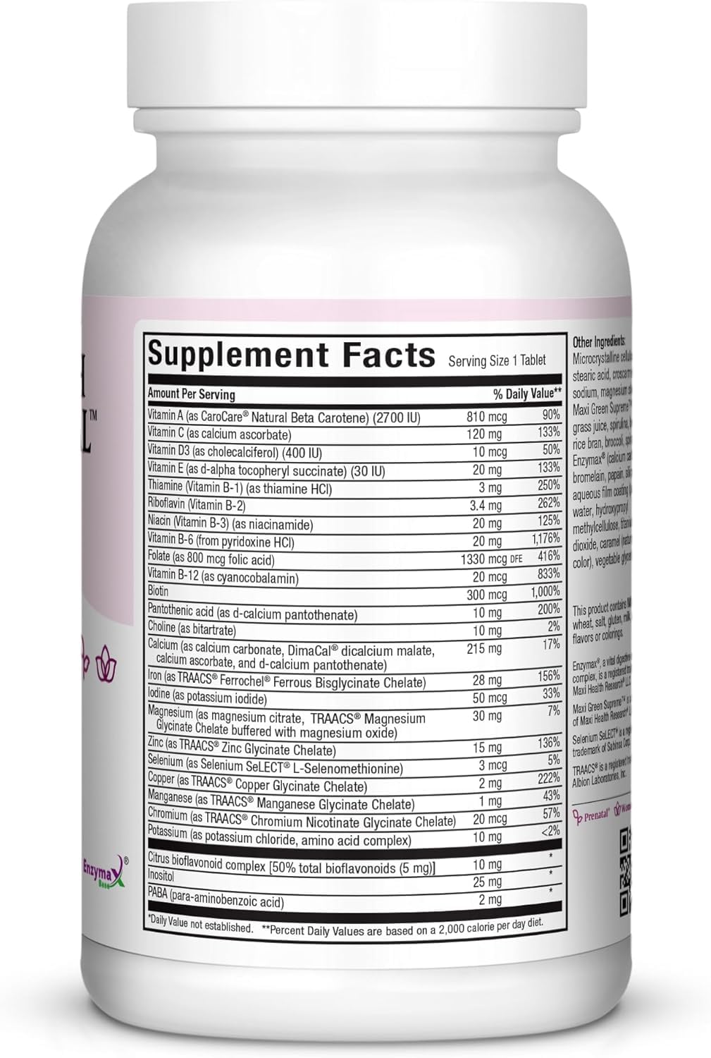 Maxi Health Prenatal Vitamins for Women Tablets, 60 Count