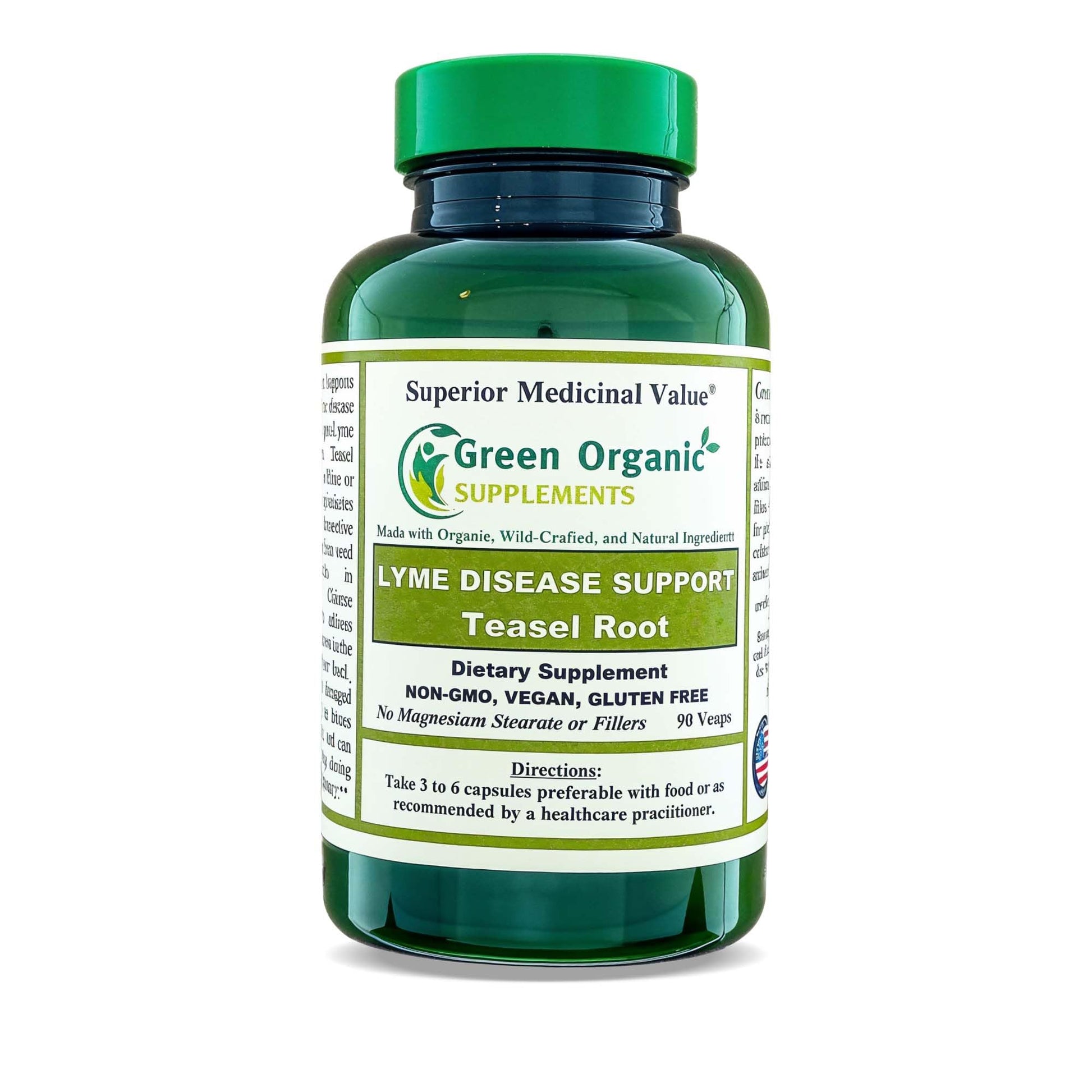 Green Organic Supplements Lyme Disease Teasel Root Capsule 90 Count