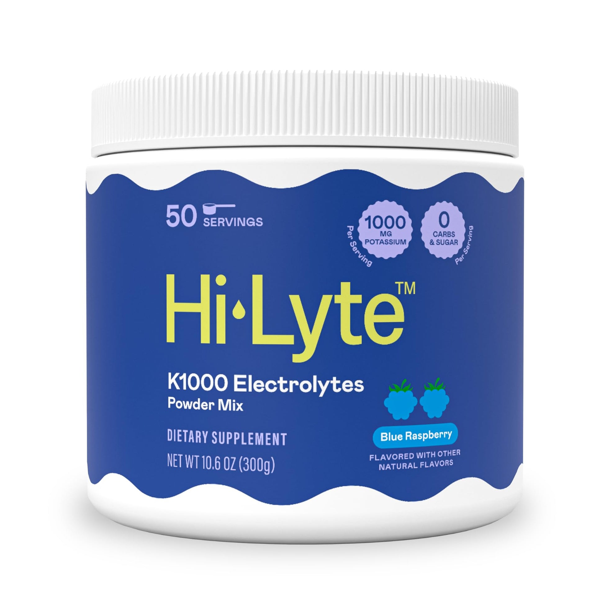 Hi-Lyte K1000 Blue Raspberry Electrolytes Powder, 50 Servings