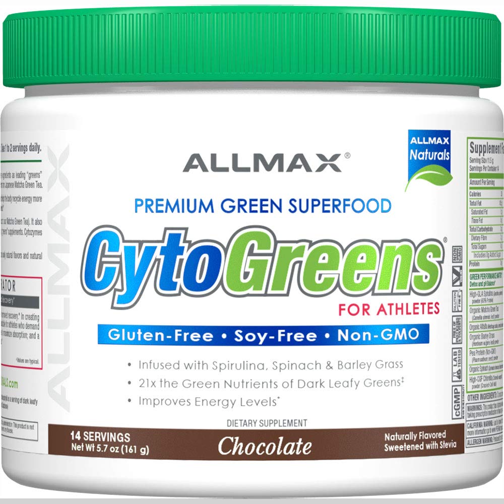 ALLMAX CytoGreens Super Greens Powder Chocolate 5.7 Ounce