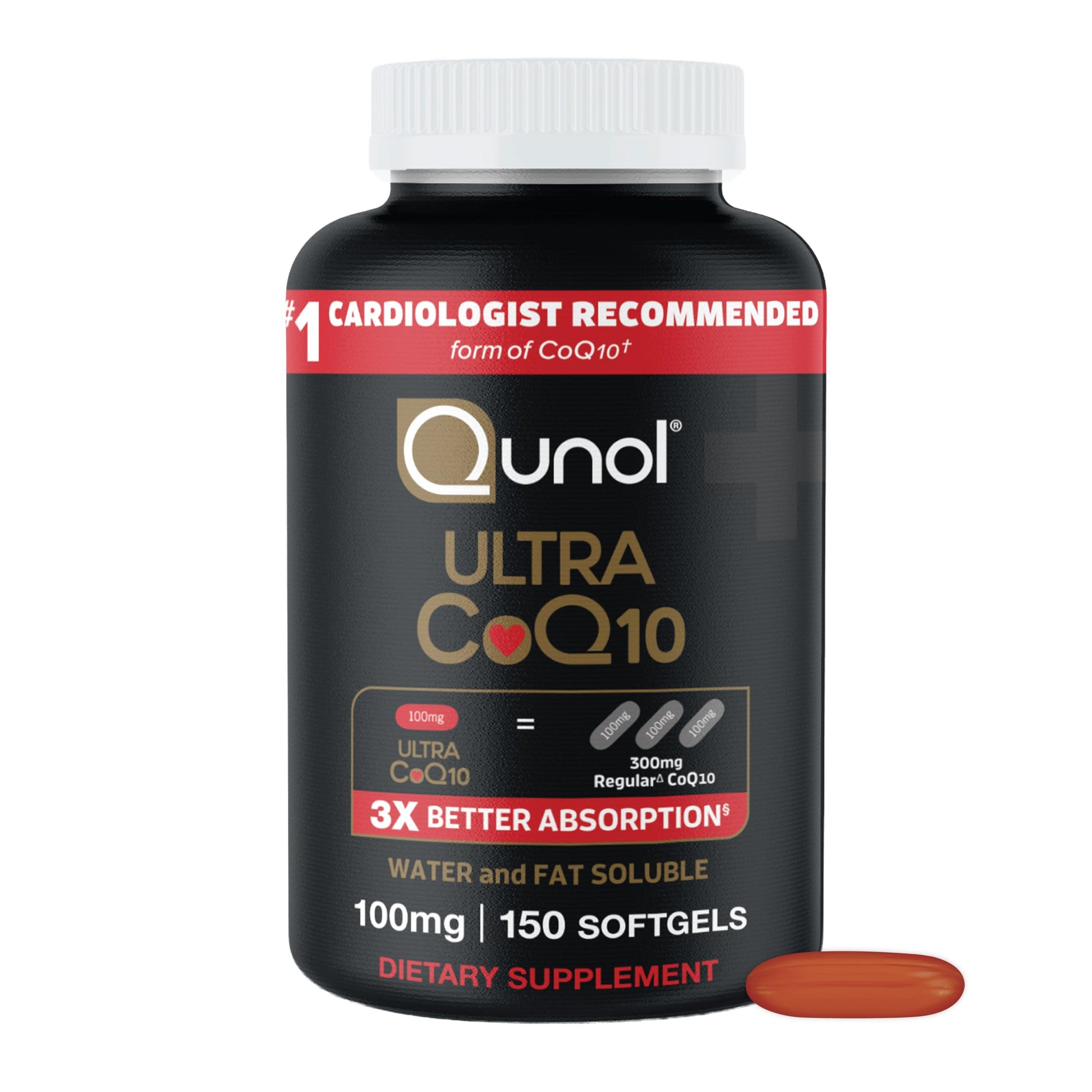 Qunol CoQ10 100mg Softgels, 150 Count