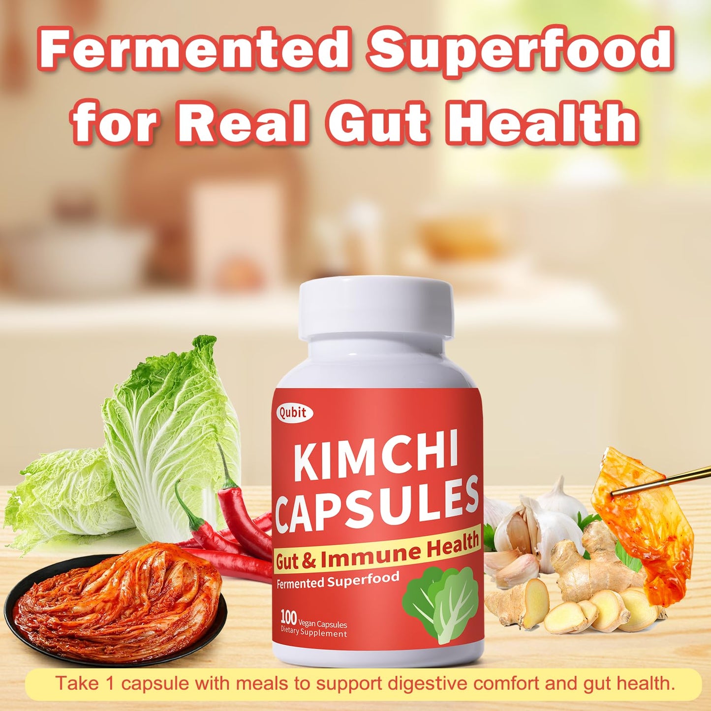 QUBIT Kimchi Capsules 90 Count