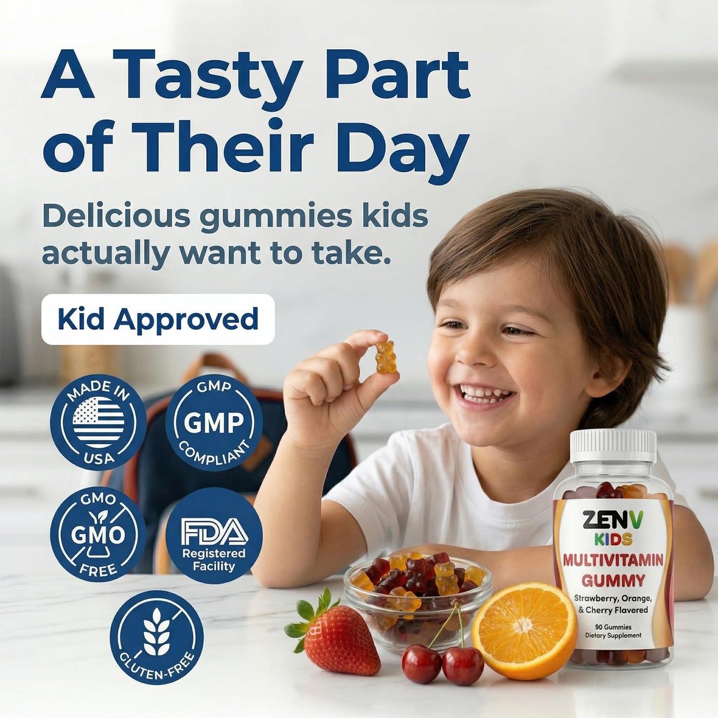 ZENV Kids Multivitamin Gummies 90 Count