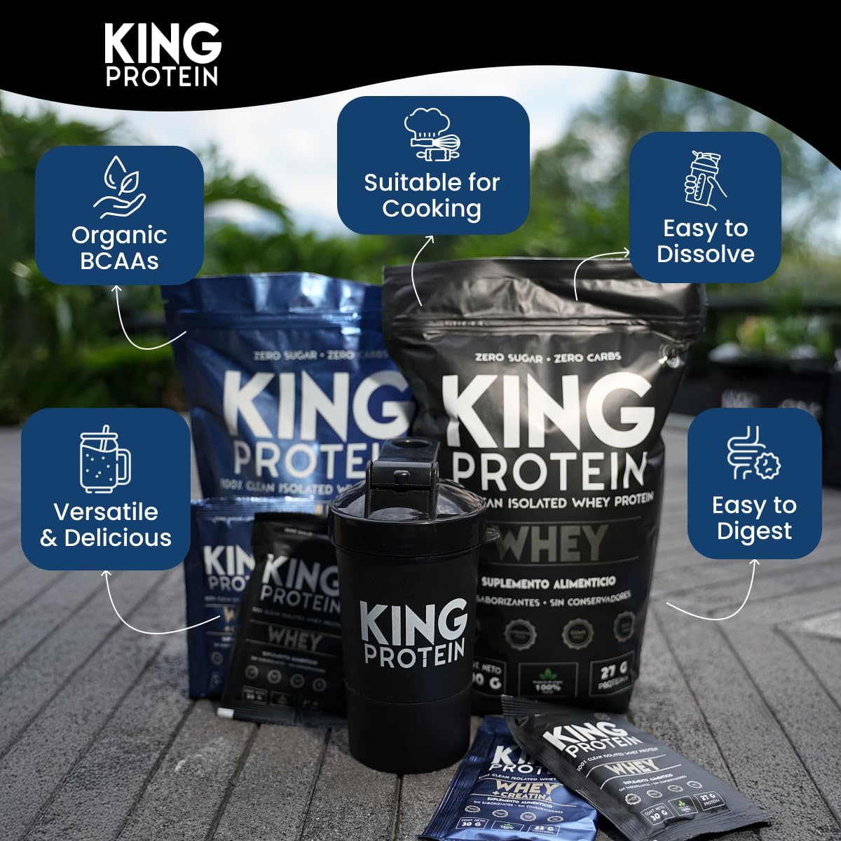 KING Protein Clean Whey Isolate Protein Powder Unflavored 1.98 Pound 30 Servings