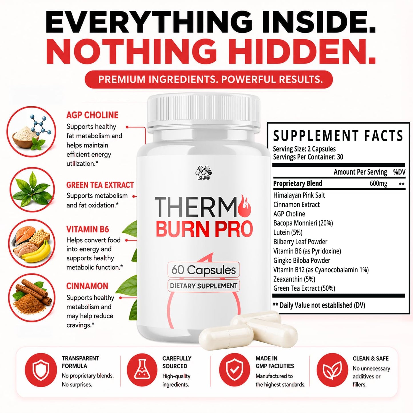 MJO Thermo Burn Pro Capsules 120 Capsules