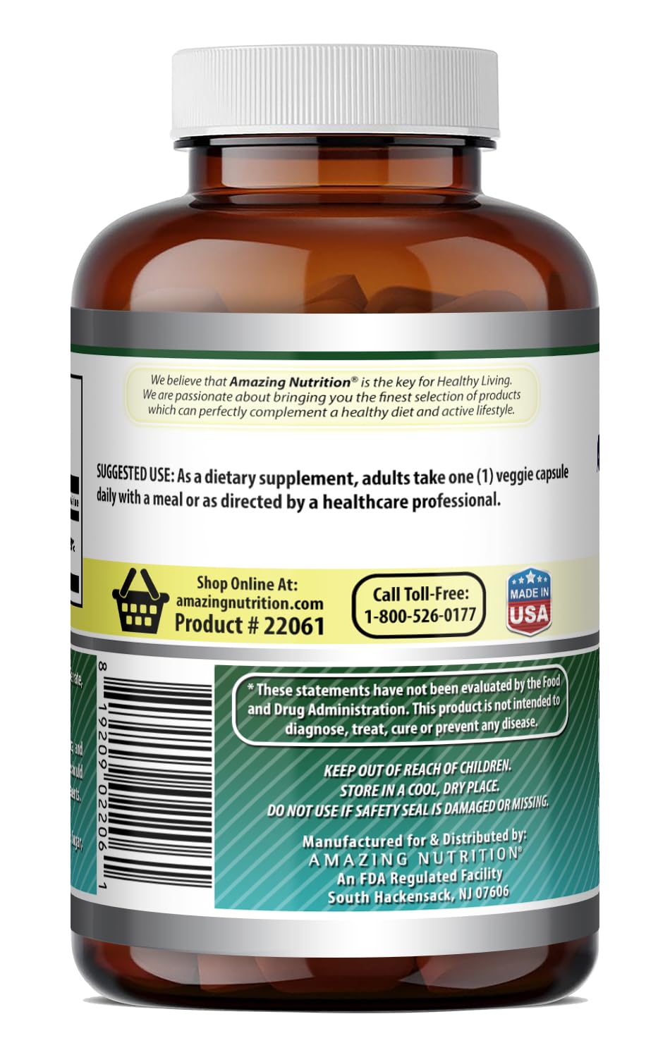 Amazing Nutrition Biotin 10000 mcg Veggie Capsules, 400 Count