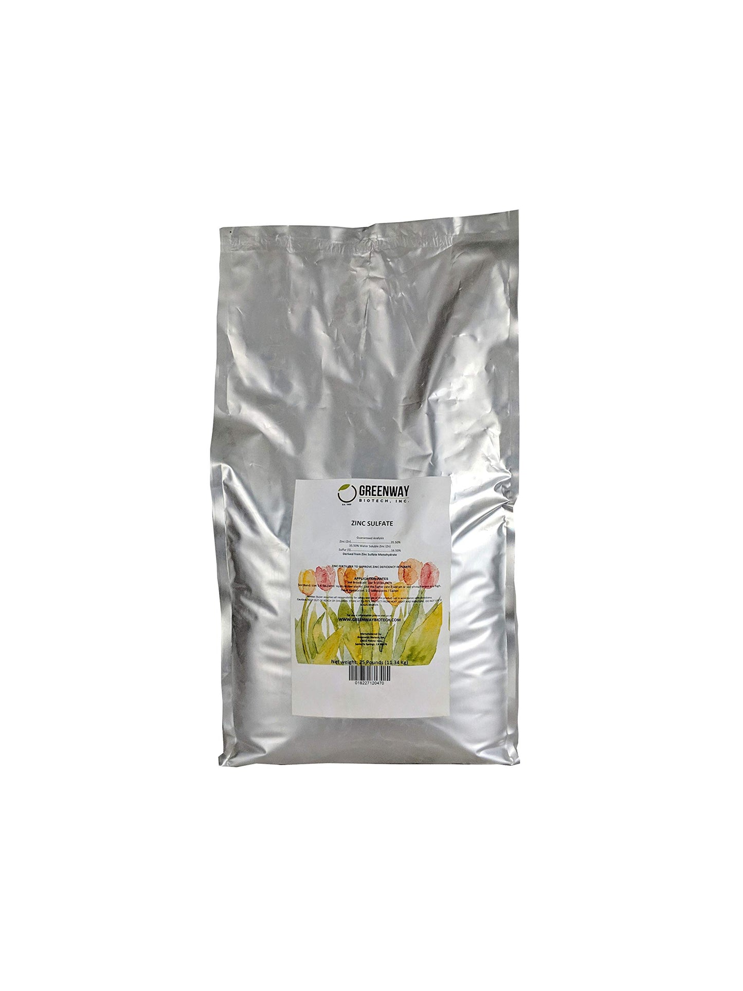 Greenway Biotech, Inc. Zinc Sulfate Powder 35.5% Monohydrate Plus 16.5% Sulfur, 400