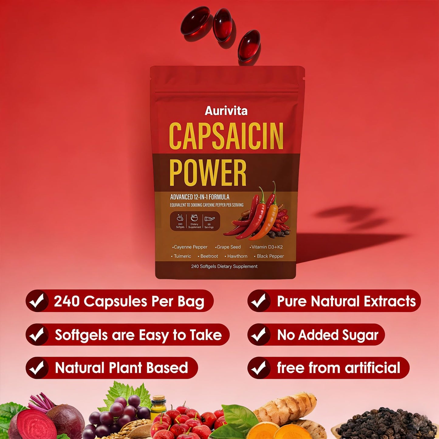 Aurivita Capsaicin Capsule, 1 Count
