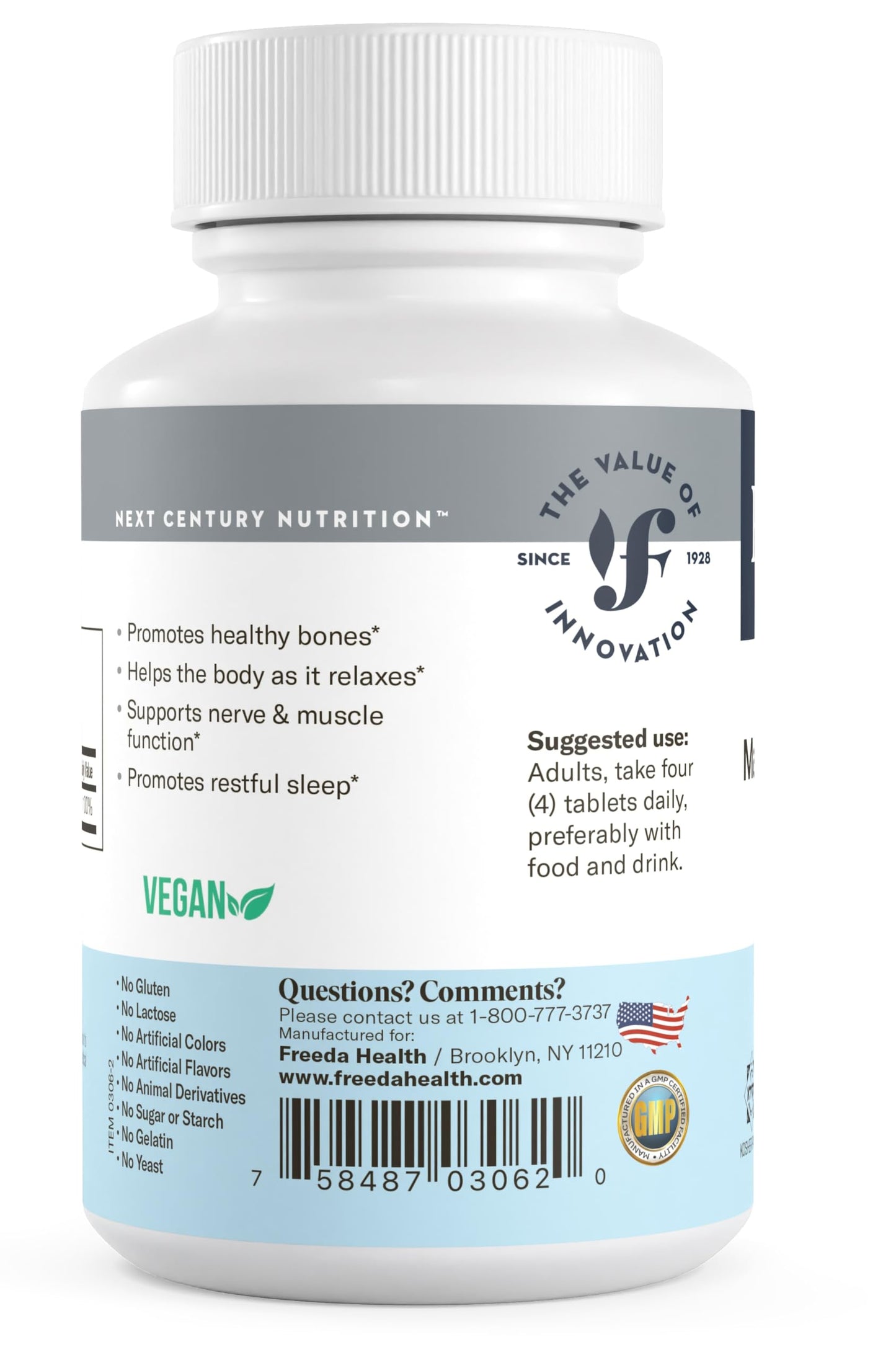 FREEDA Magnesium Citrate Tablet 250 Count