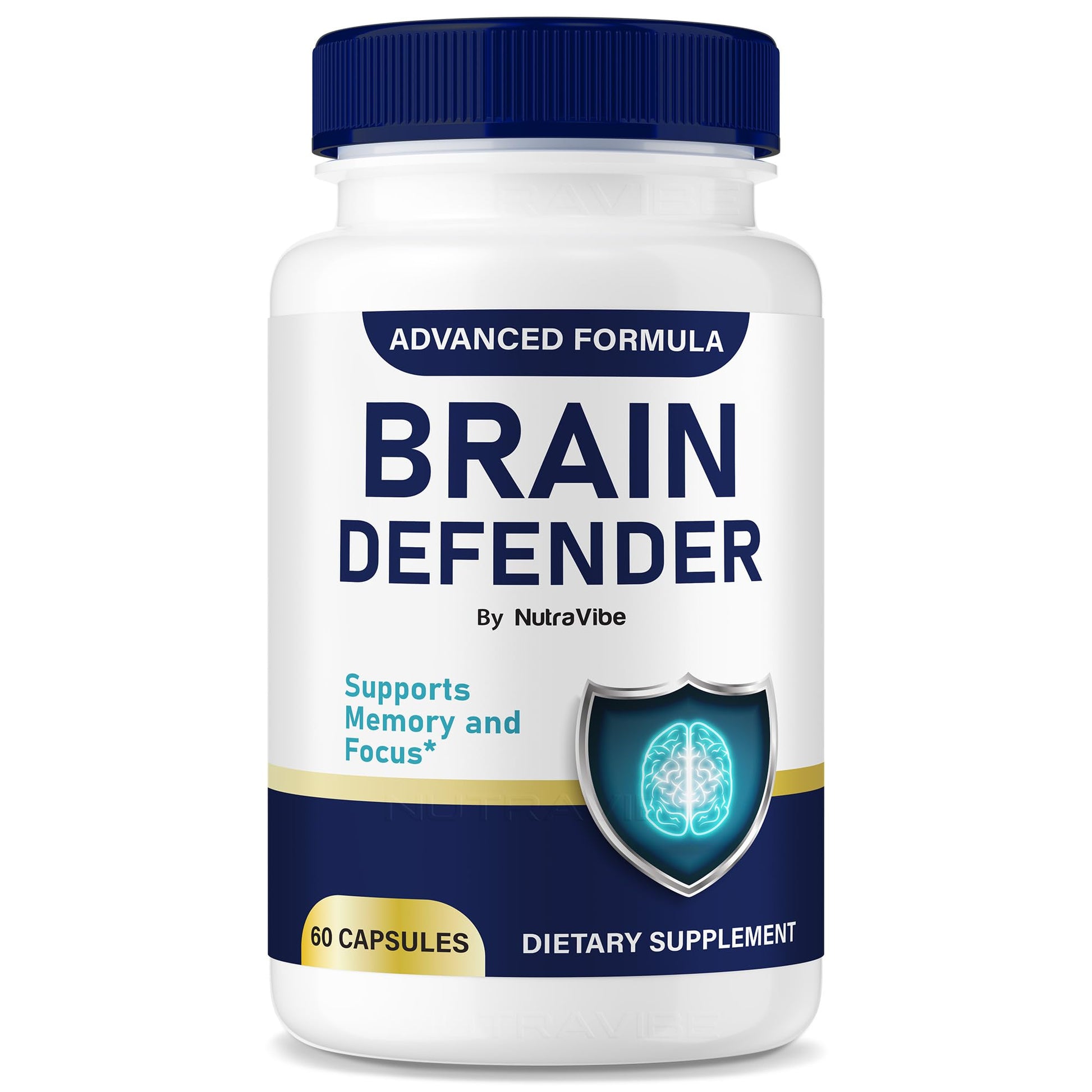 NutraVibe Brain Defender Brain and Memory Support Capsule 60 Count