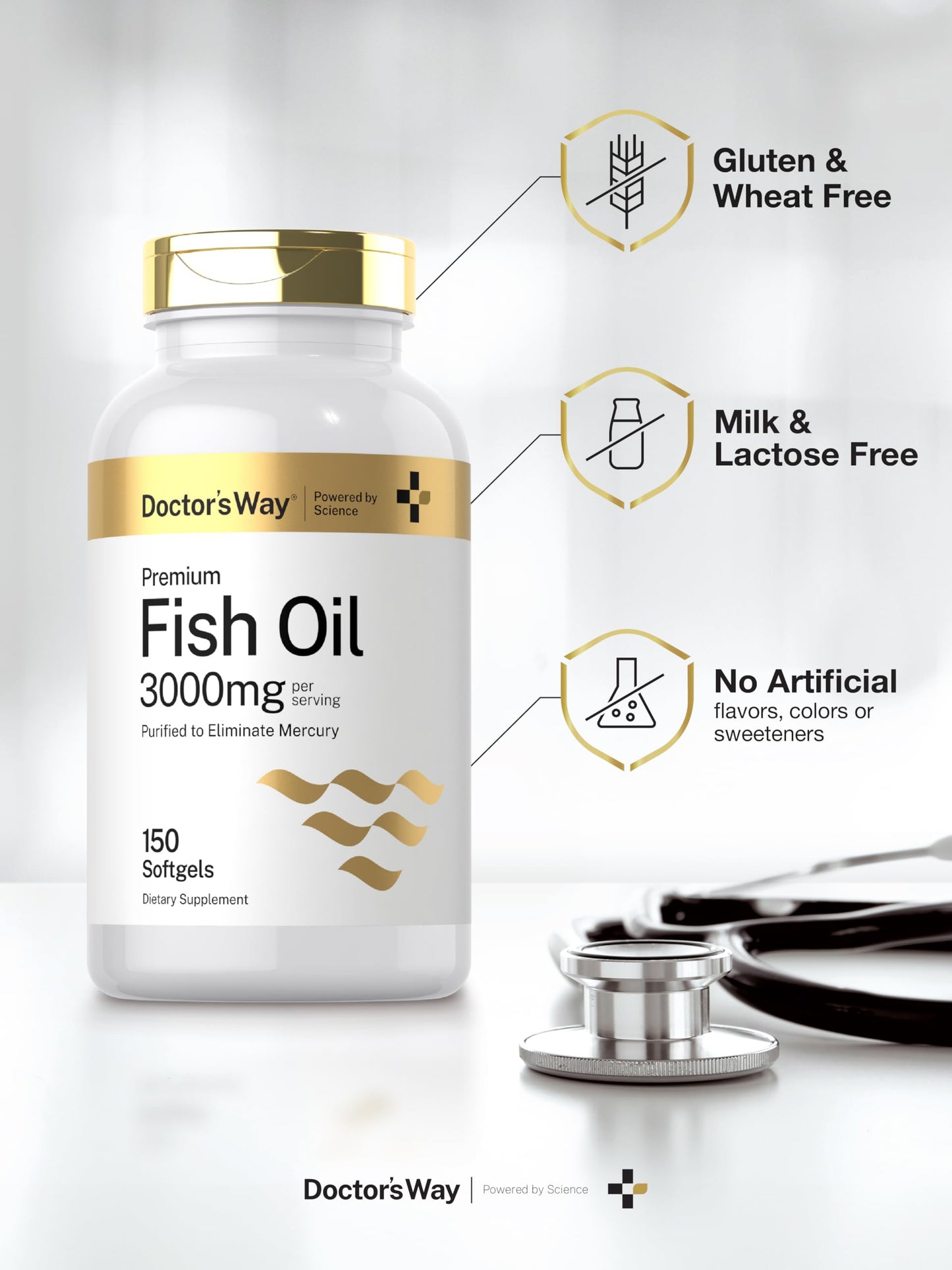 Doctor's Way Fish Oil 3000mg Softgels 150