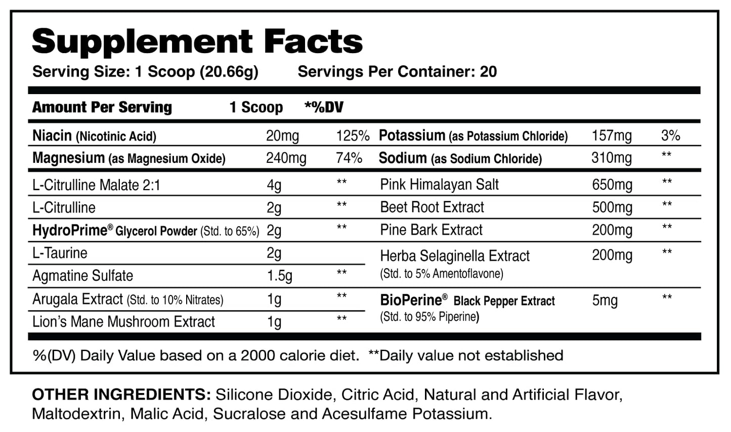 I-Prevail Supplements Forge Pump V2 Non-Stimulant Pre-Workout Nitric Oxide Boosting Powder, 14.96 Ounce