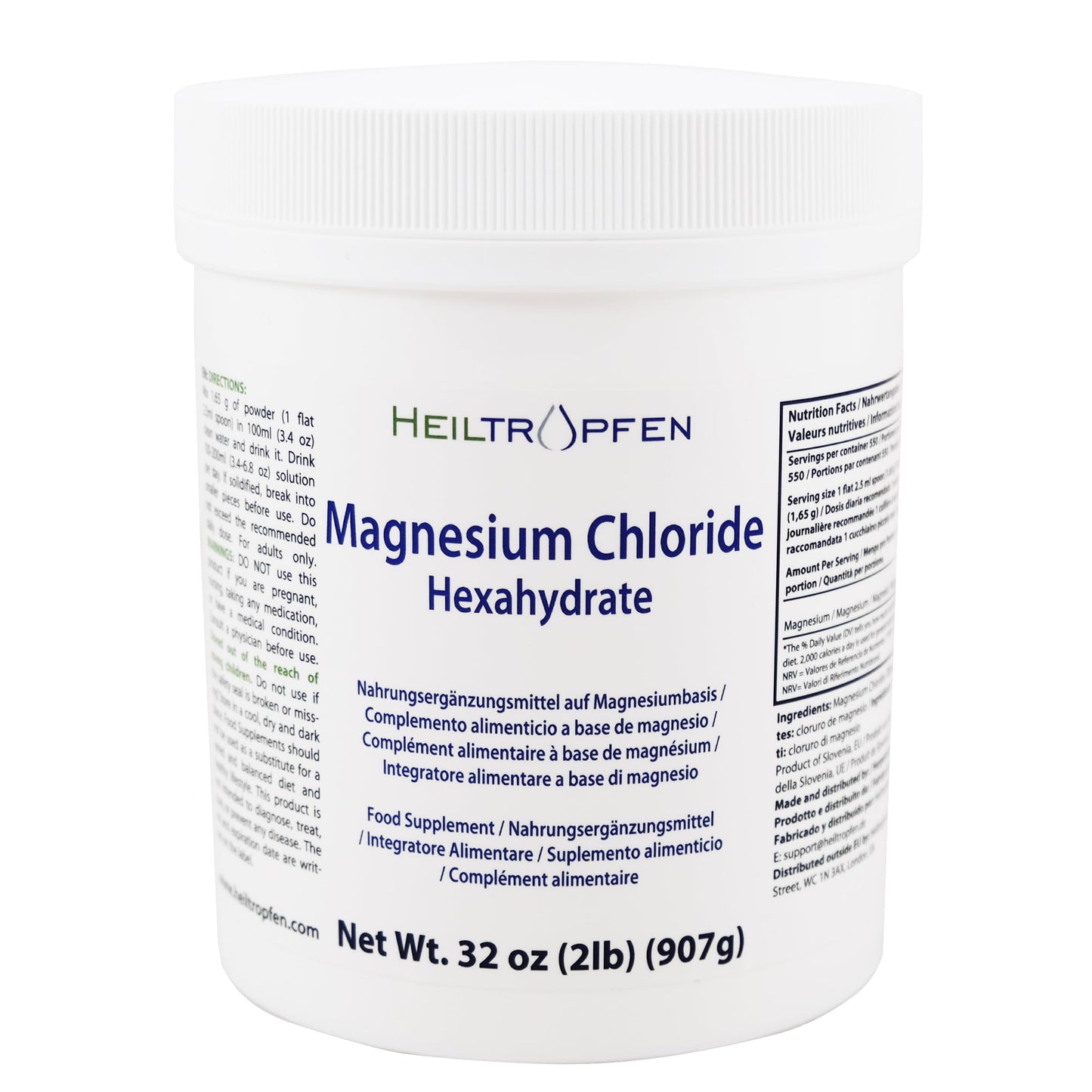 Heiltropfen Magnesium Chloride Hexahydrate Crystal Powder 32 Ounce