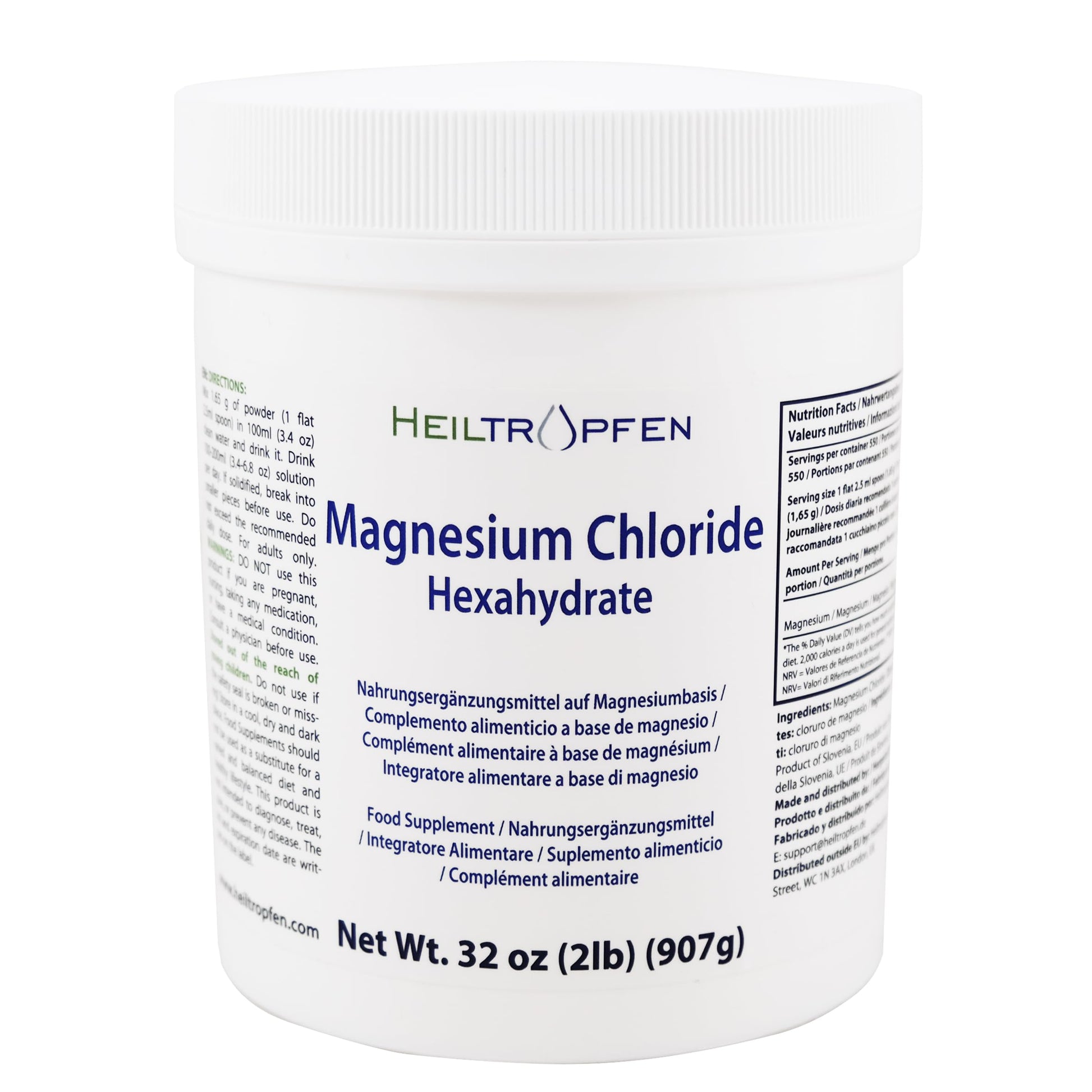 Heiltropfen Magnesium Chloride Hexahydrate Crystal Powder 32 Ounce