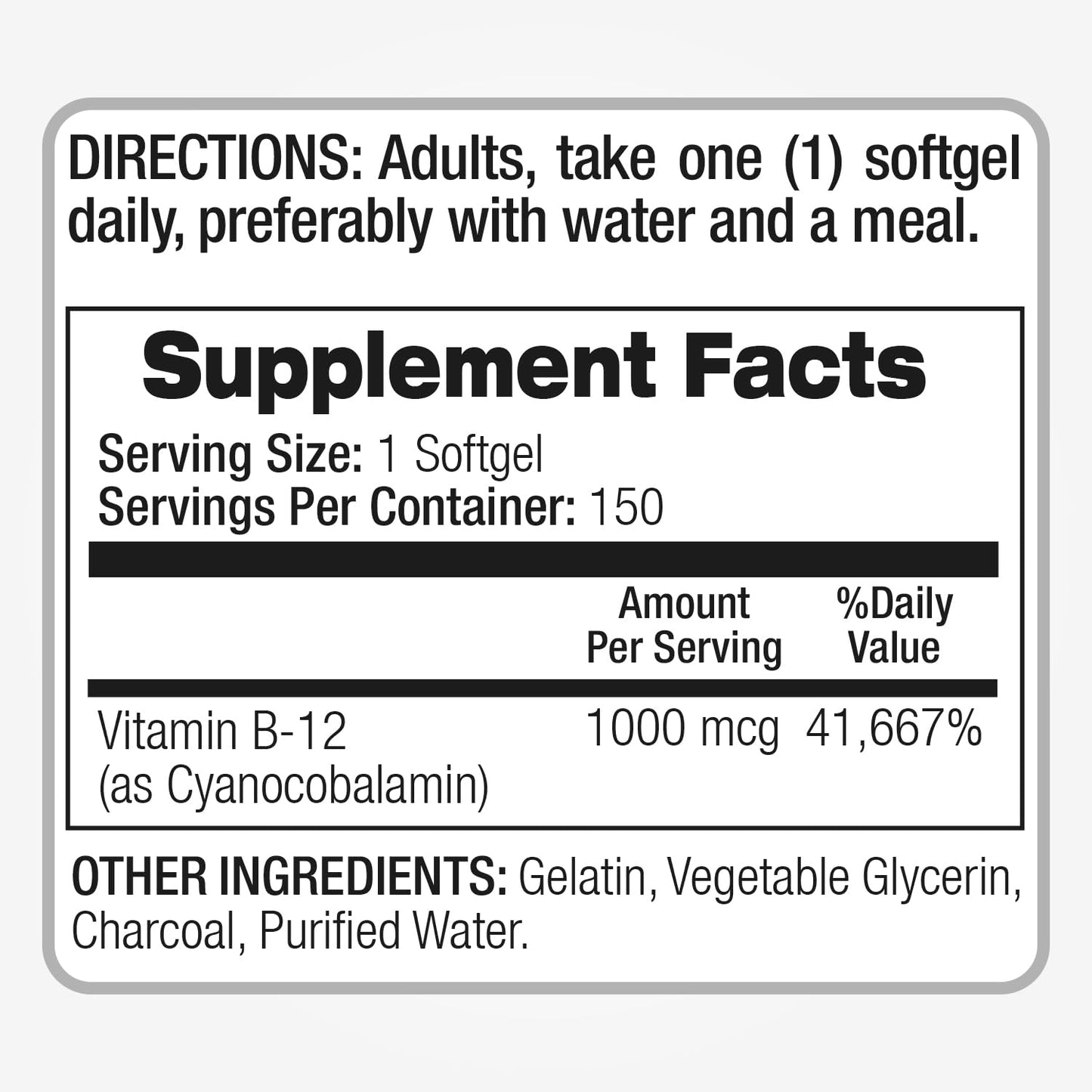 FITO MEDIC'S Vitamin B12 Softgel 1 Count