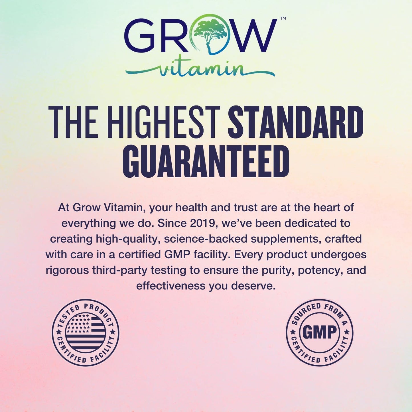 Grow Vitamin Multi Collagen Capsules 1800MG, 90 Capsules
