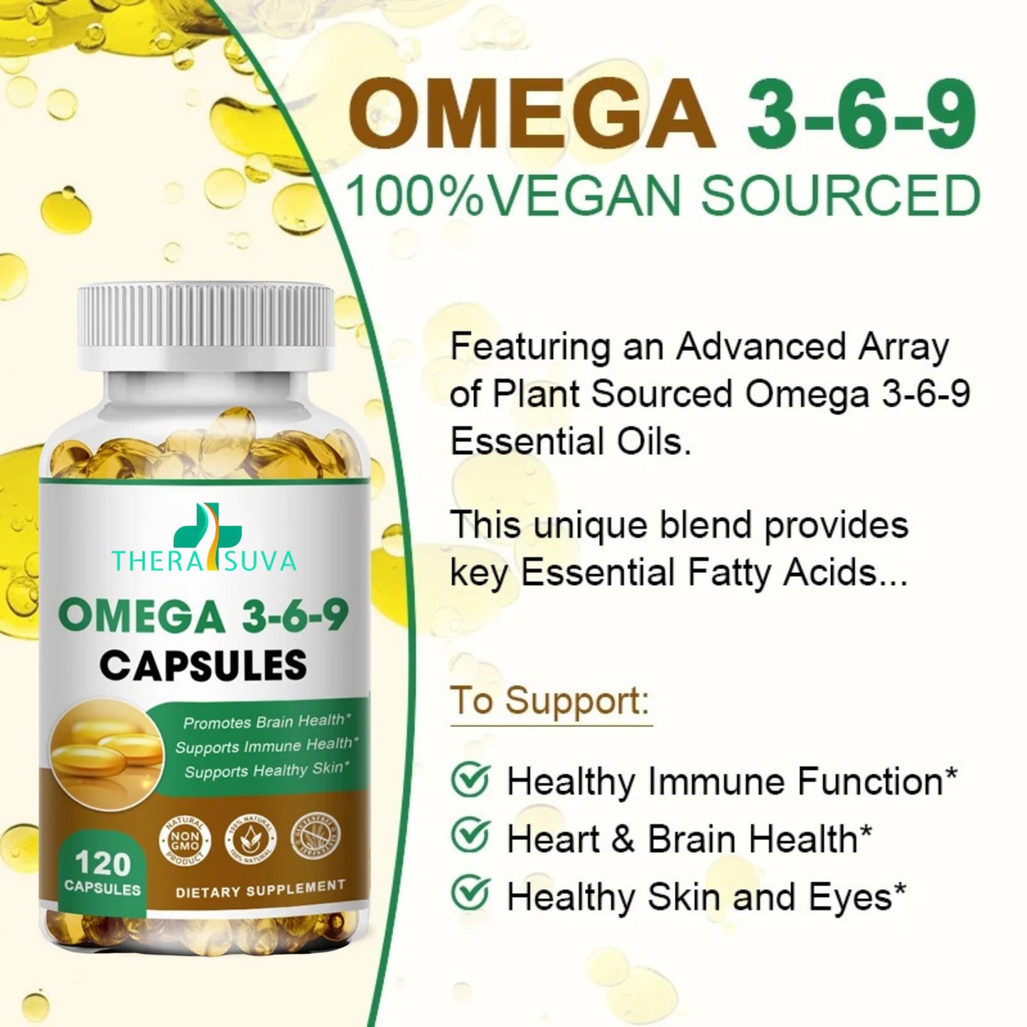 TheraSuva High-Potency Omega 3-6-9 Softgels 120
