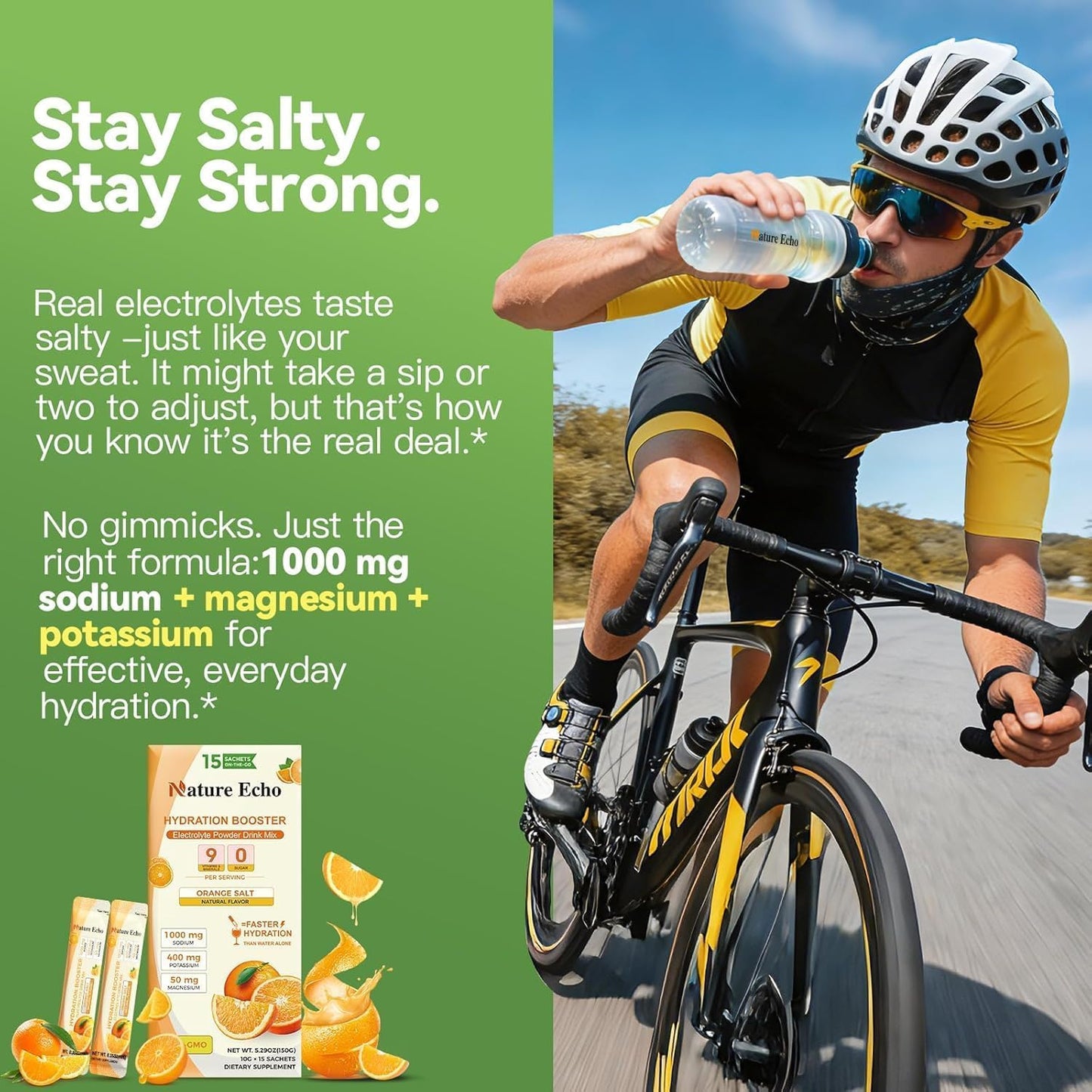 Nature Echo Sugar-Free Electrolyte Powder Packets, 4.7 Ounce