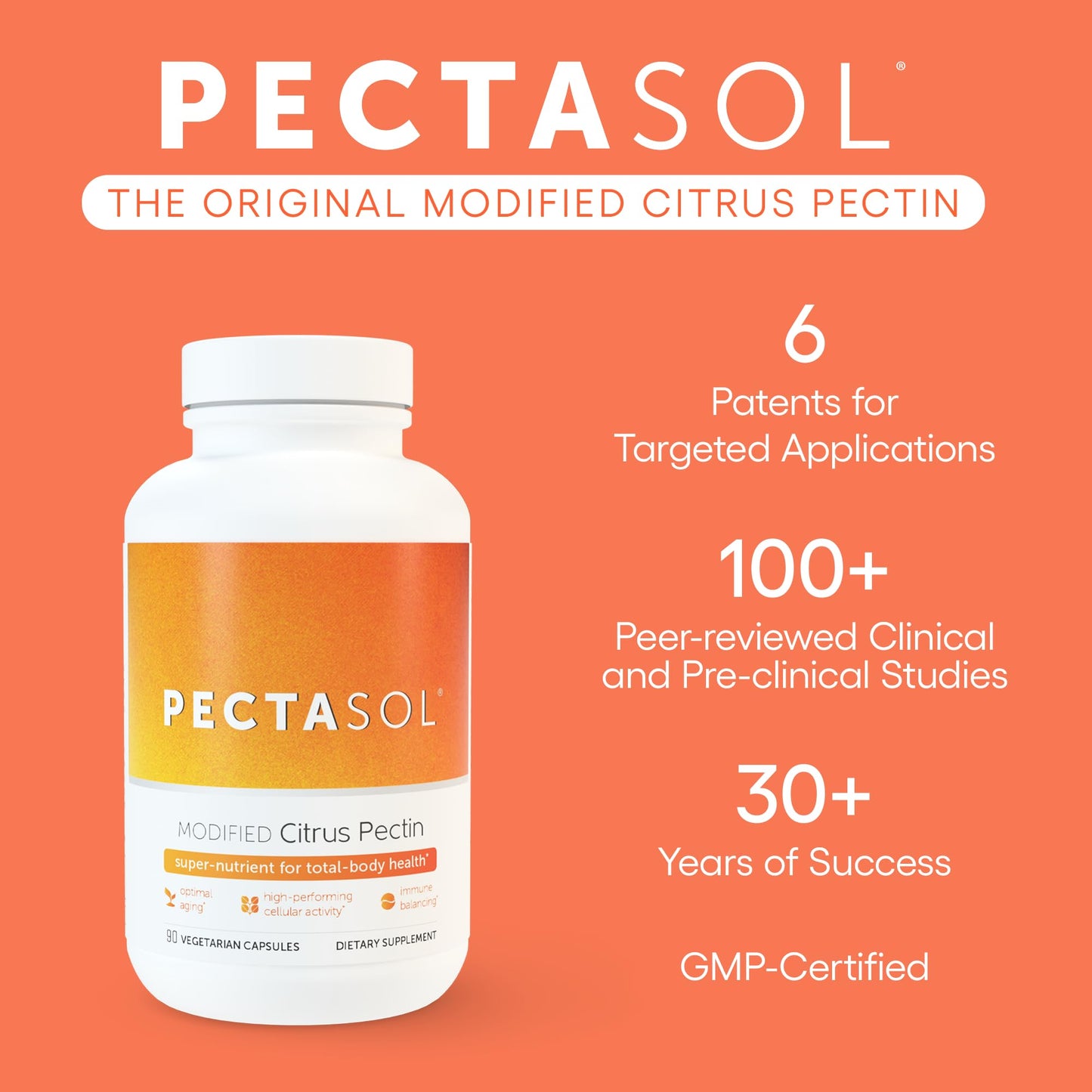EcoNugenics PectaSol Modified Citrus Pectin Powder 6.48 Ounce